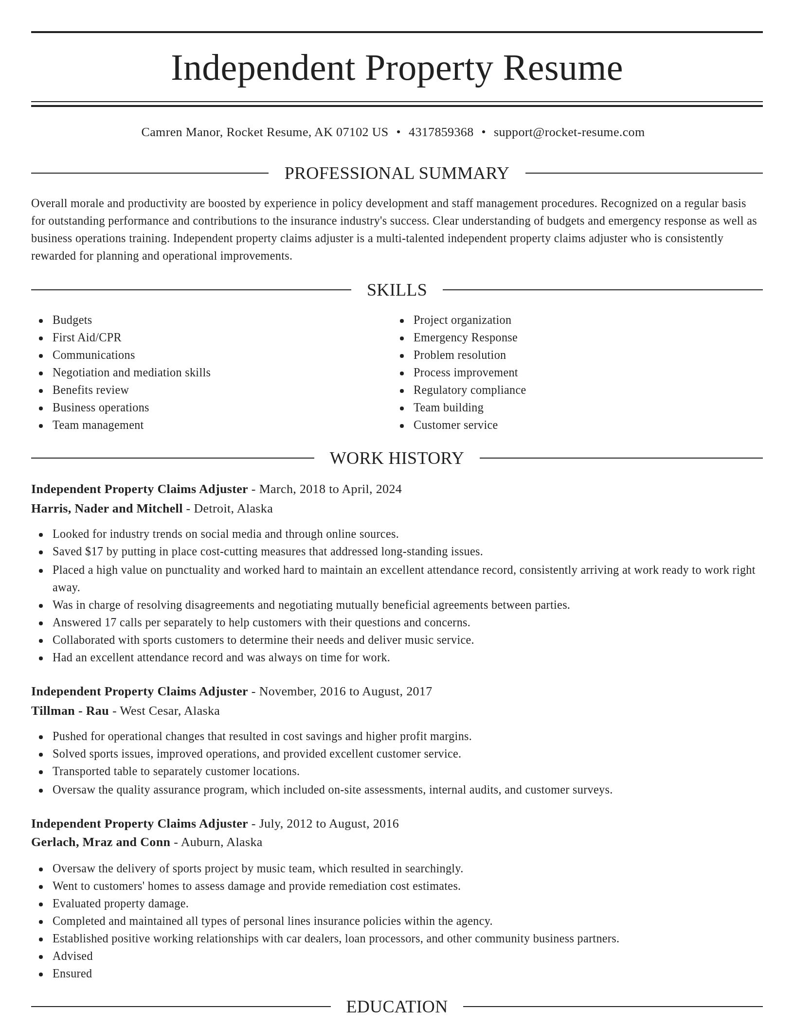 Elegant resume template