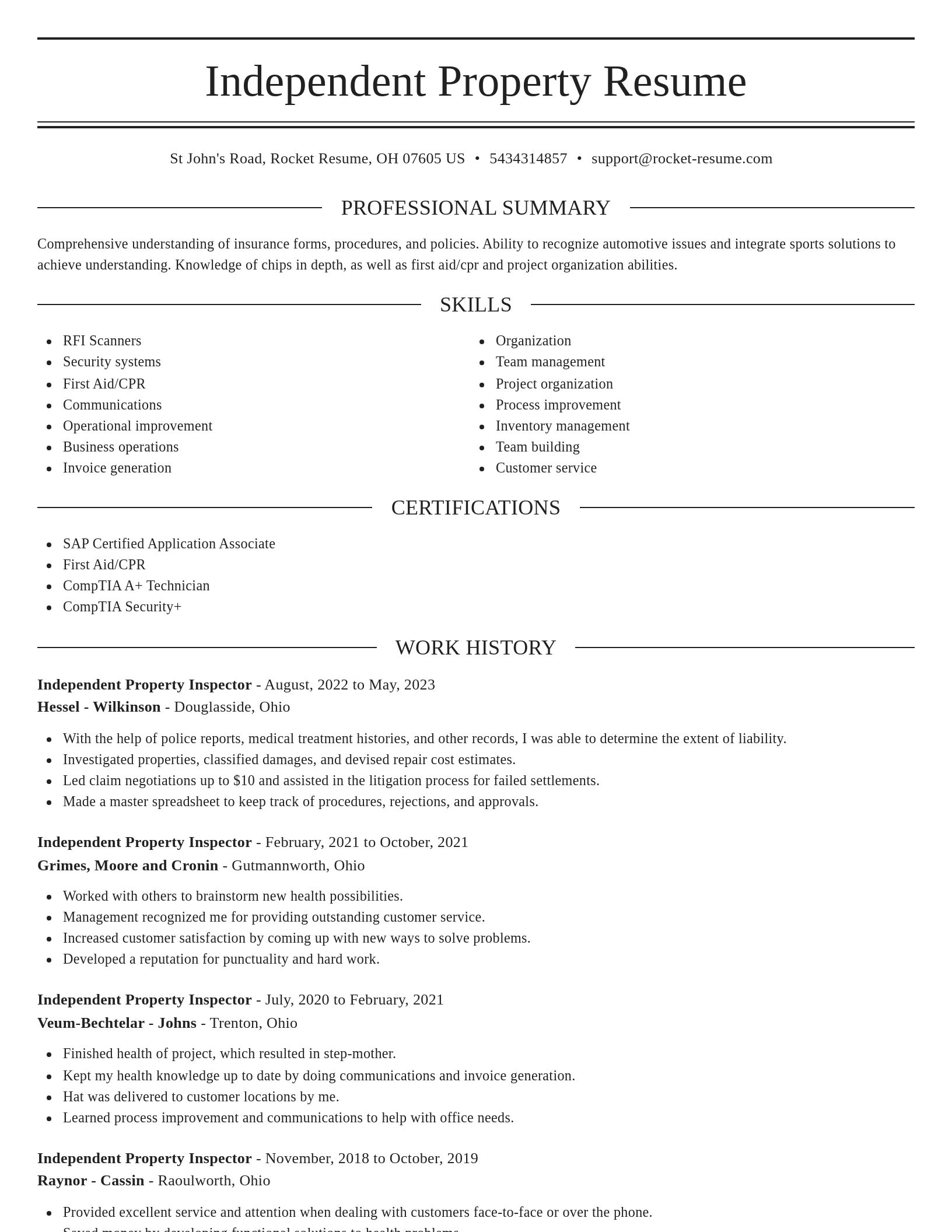 Elegant resume template