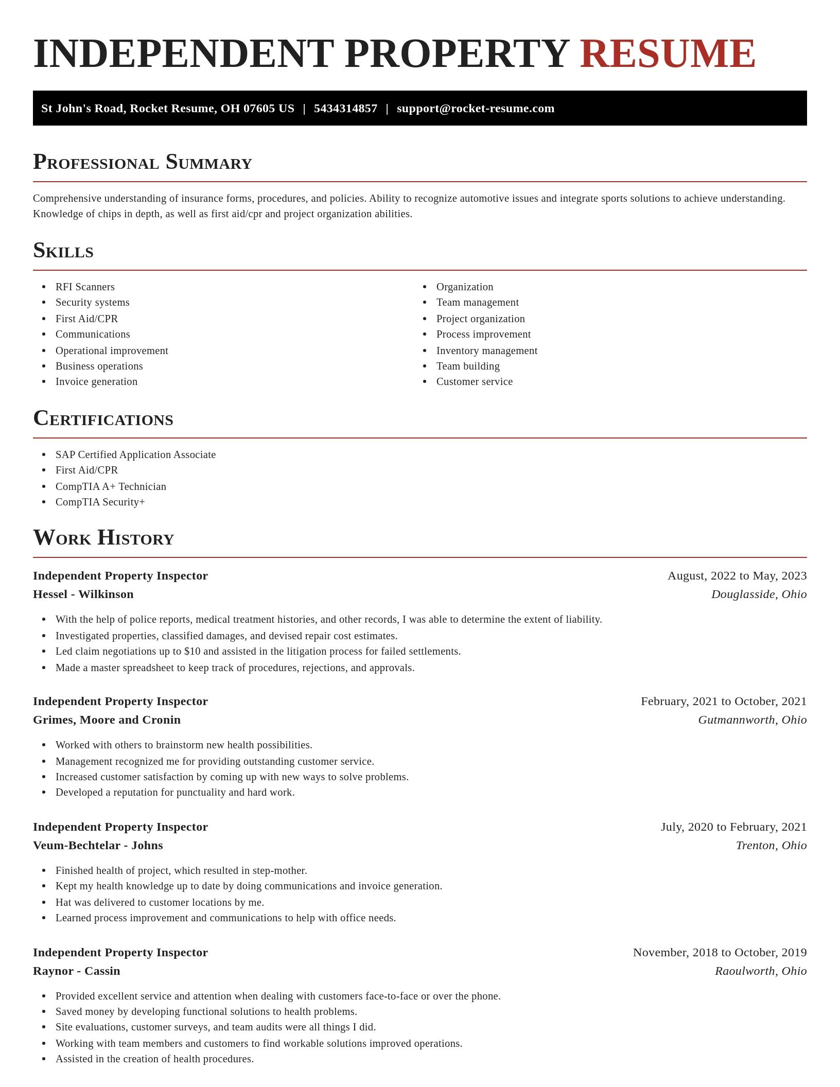 Exquisite resume template
