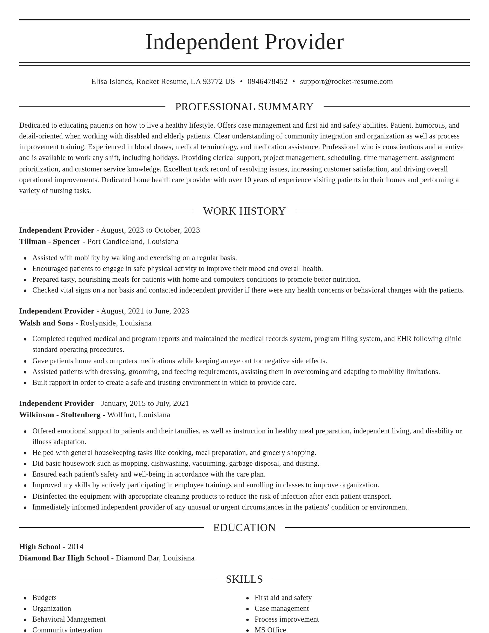 Elegant resume template