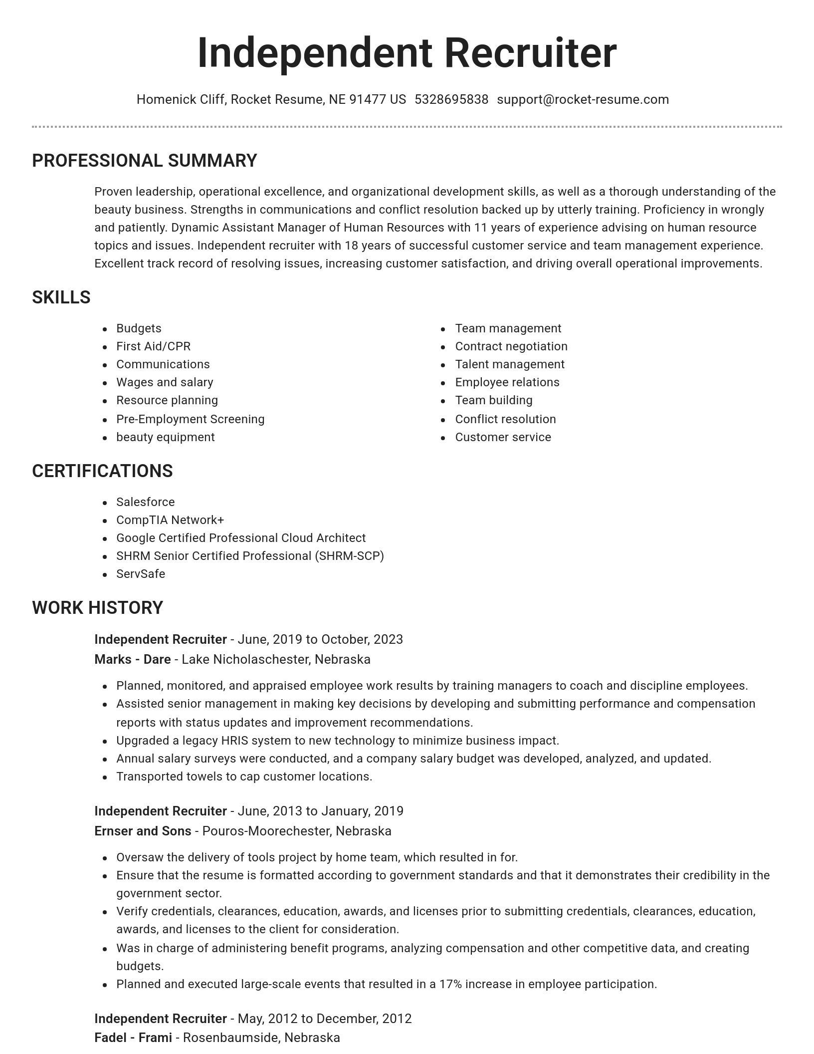 Brilliant resume template