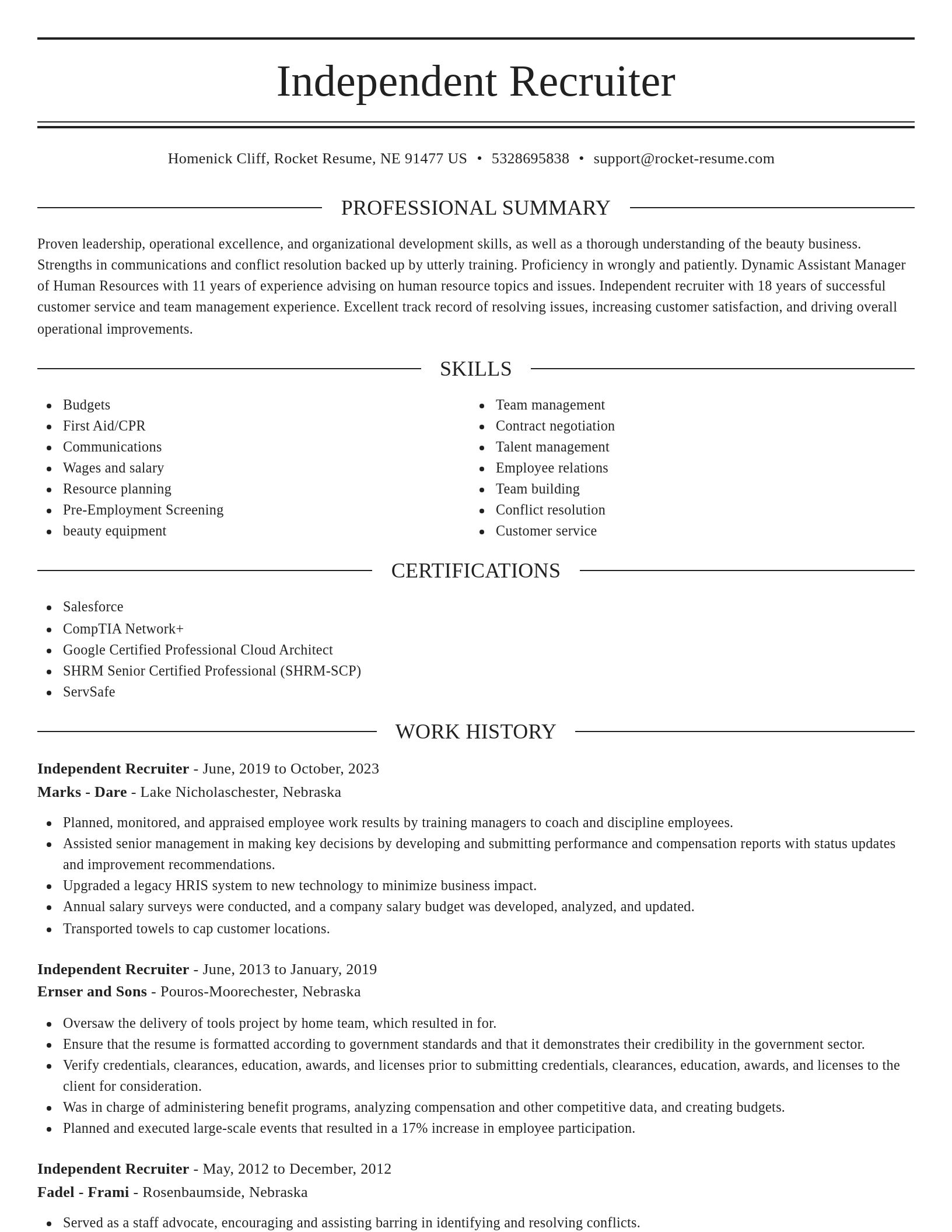 Elegant resume template