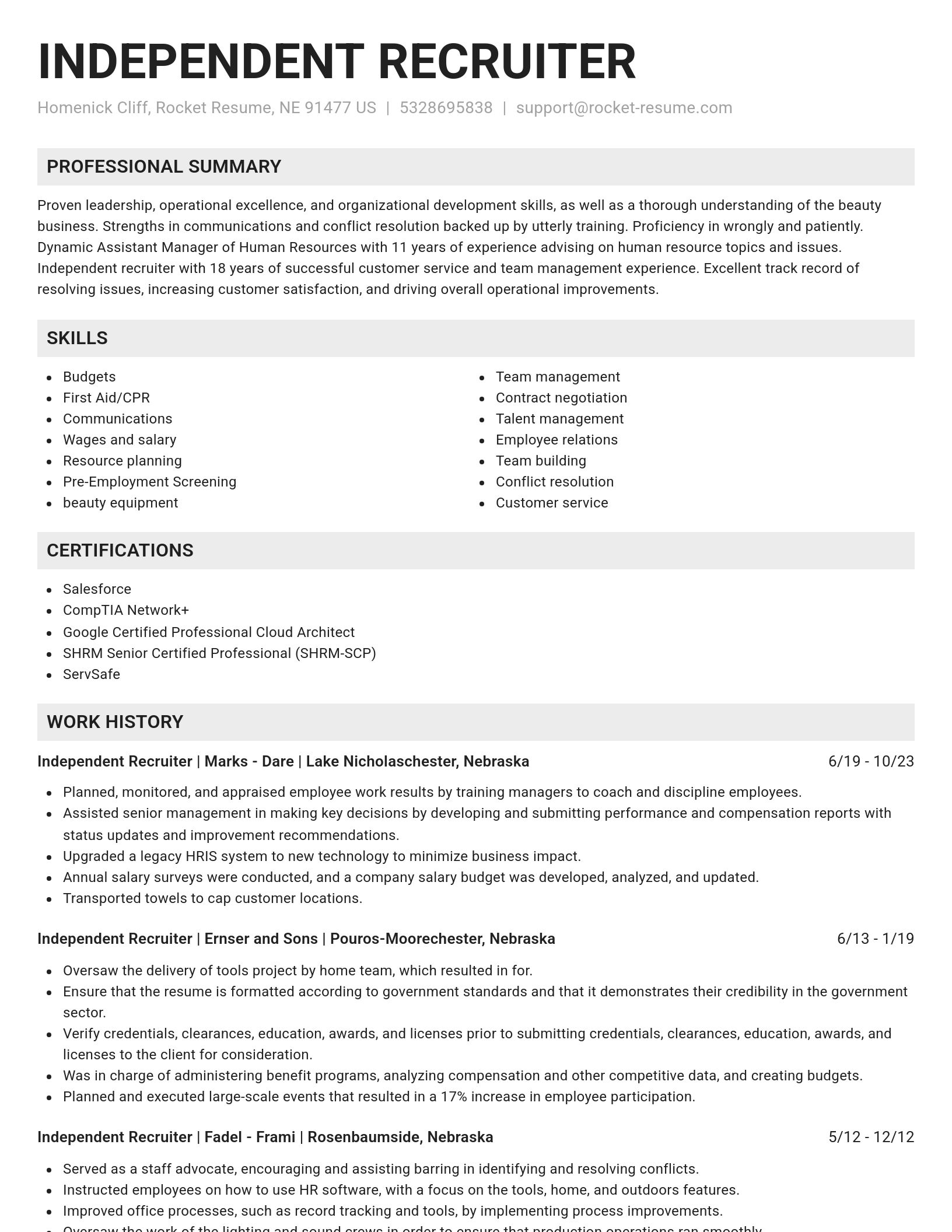 Genius resume template