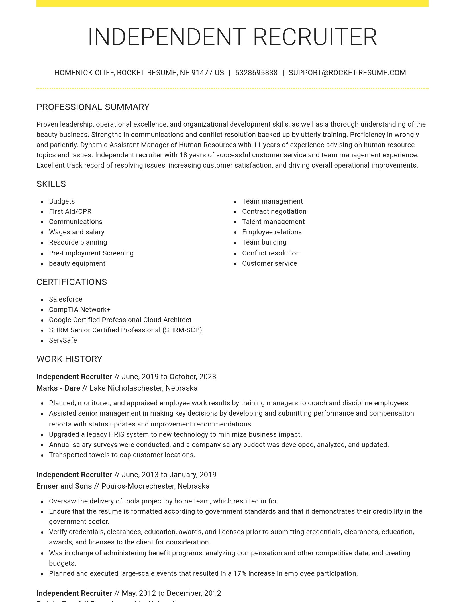 Grand resume template