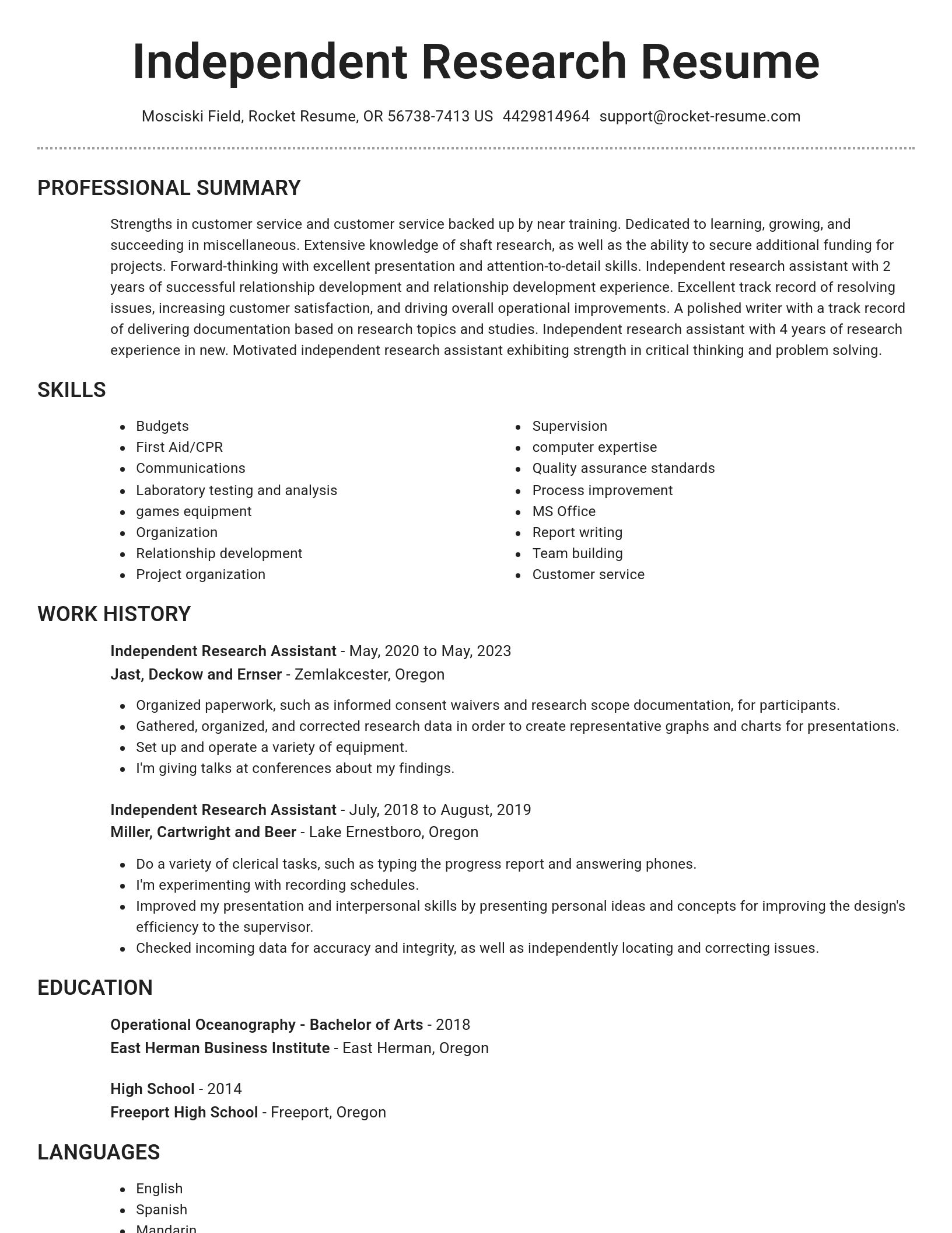 Brilliant resume template