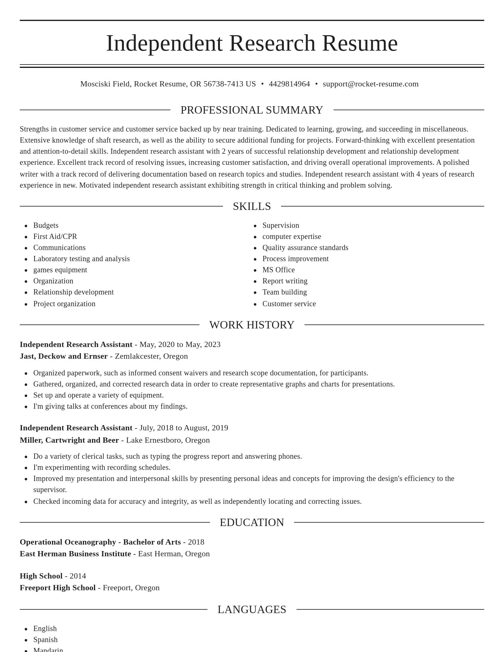 Elegant resume template