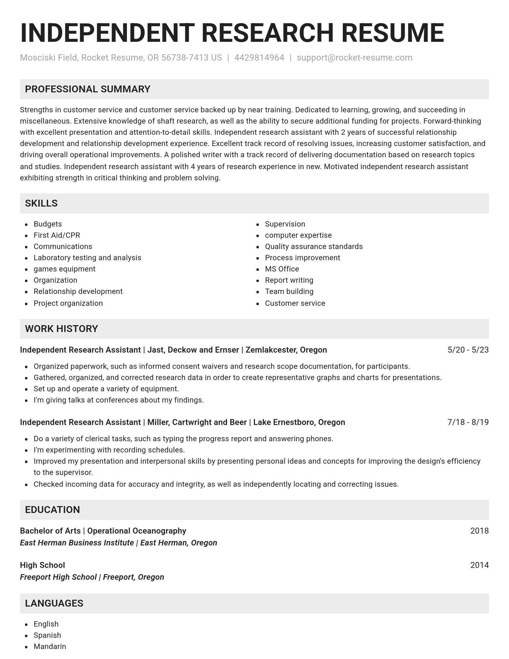 Genius resume template