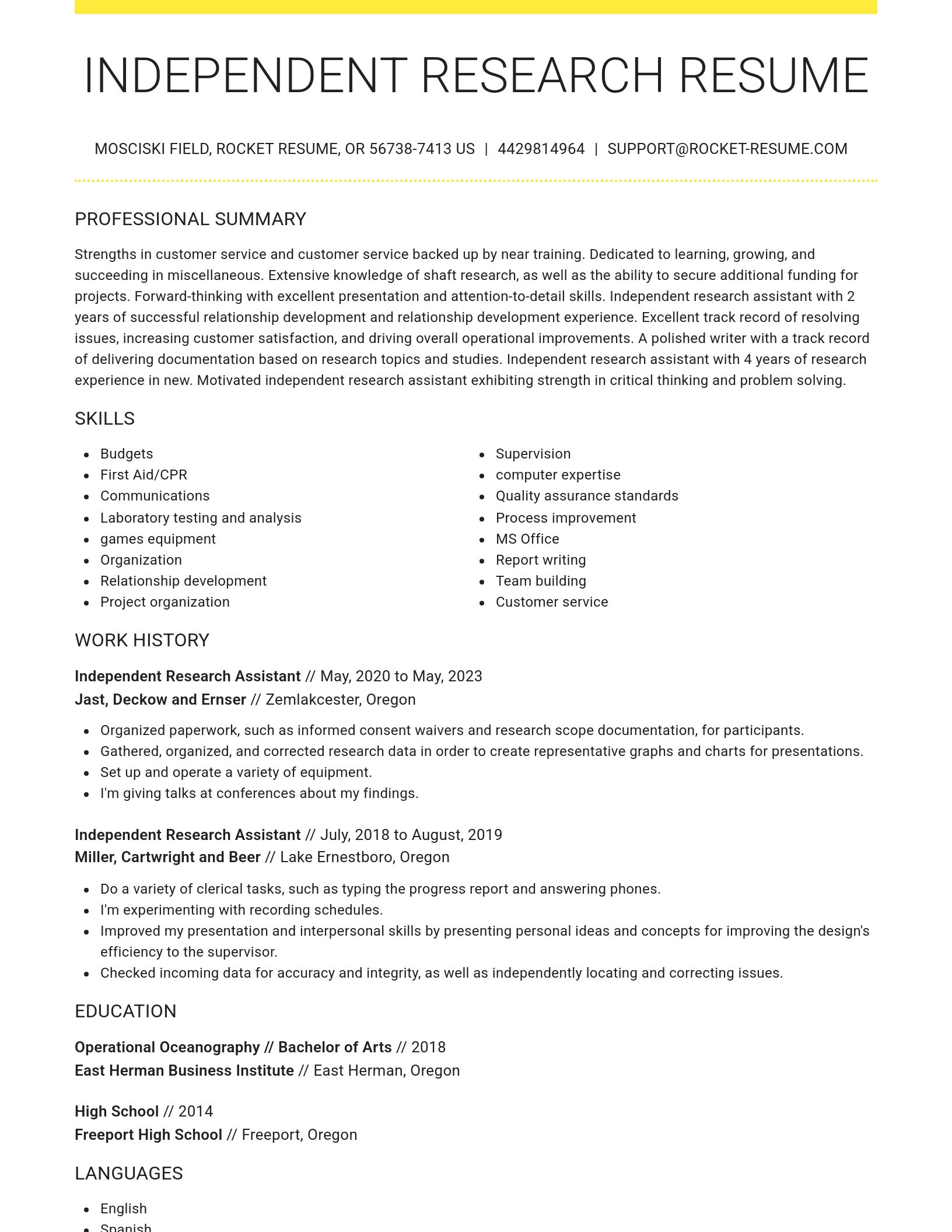 Grand resume template