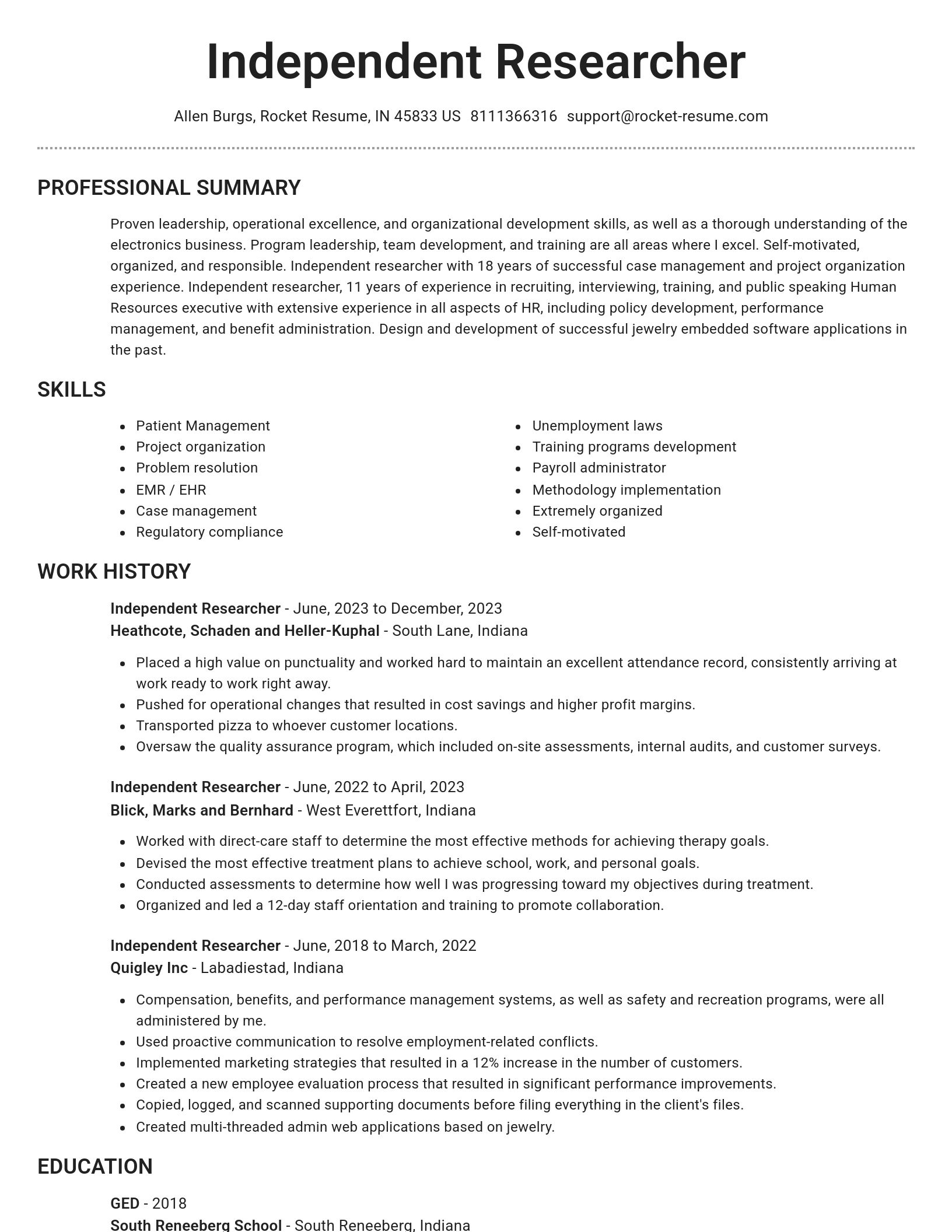 Brilliant resume template