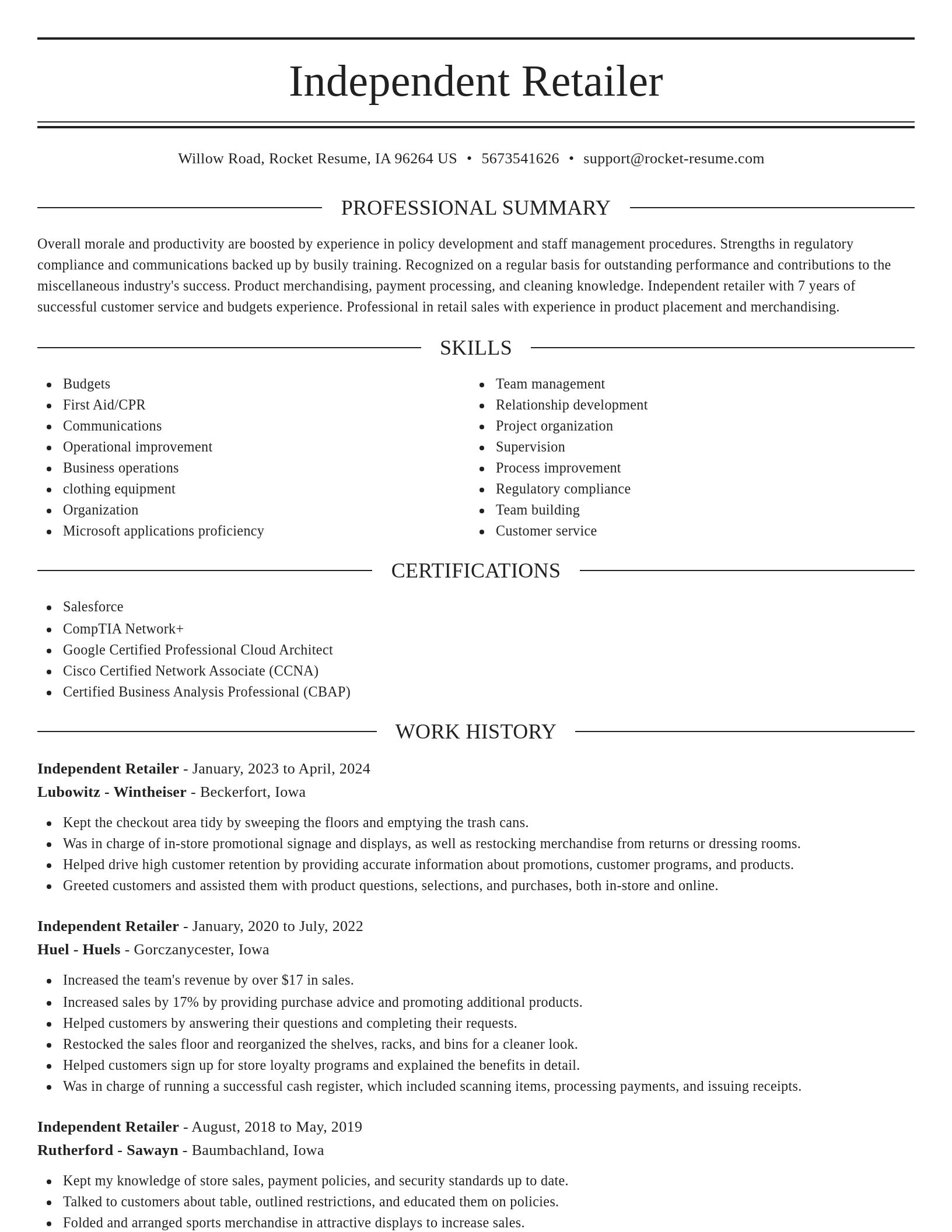 Elegant resume template