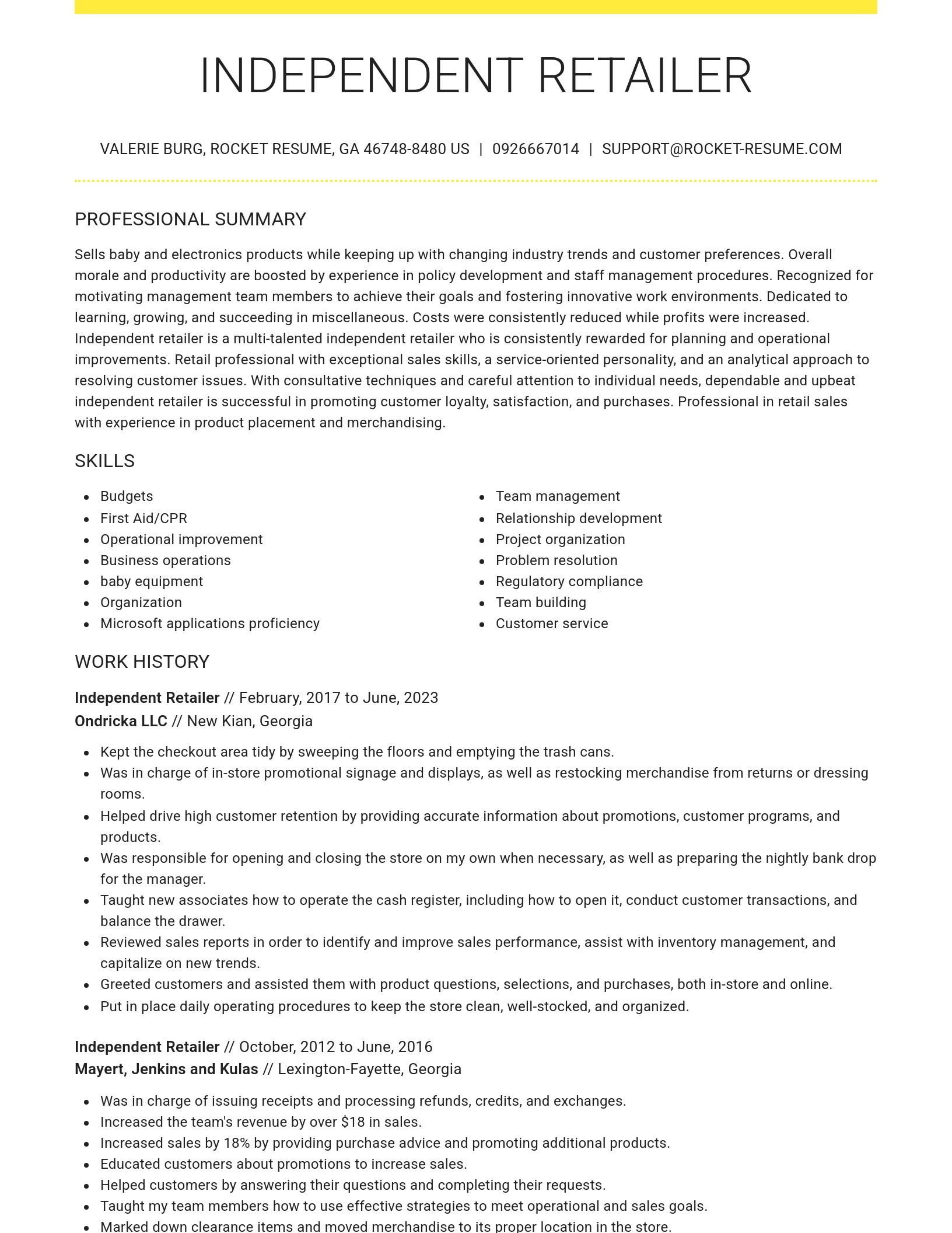 Grand resume template