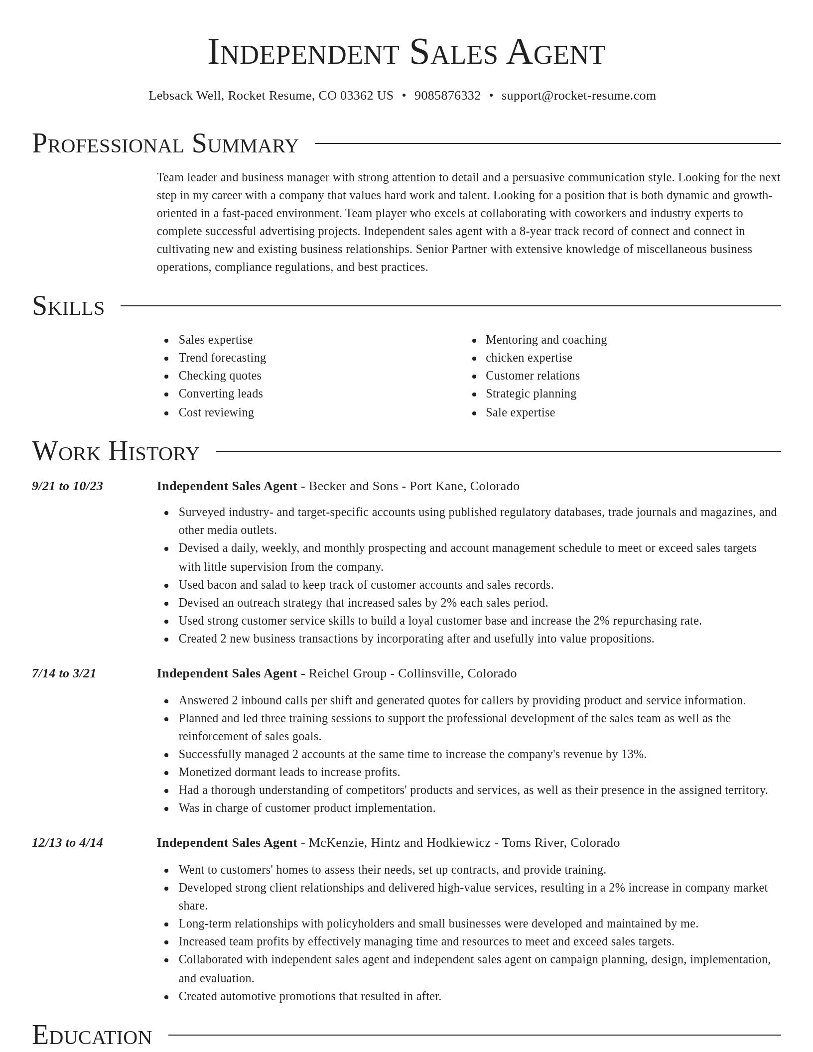 Director resume template