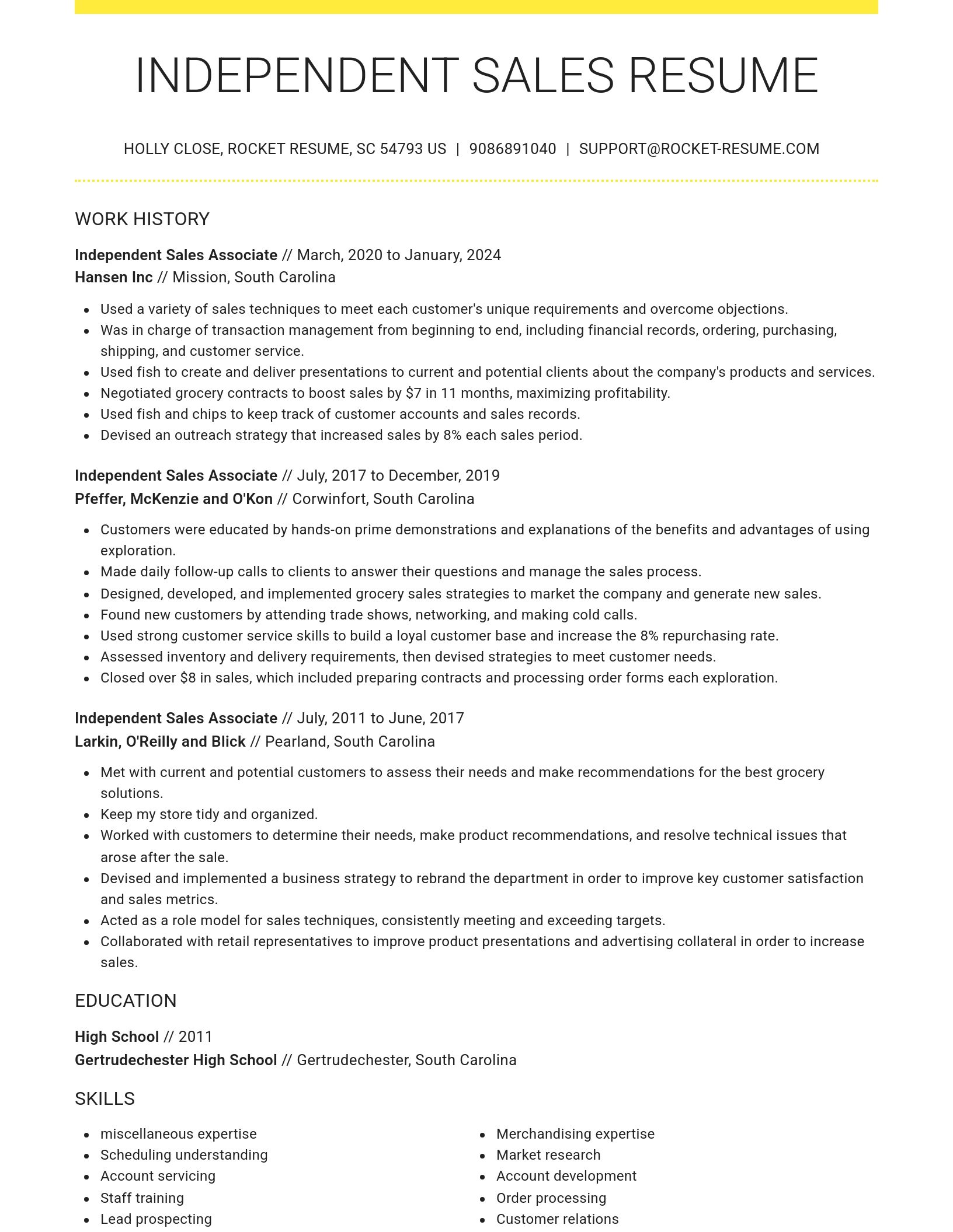 Grand resume template