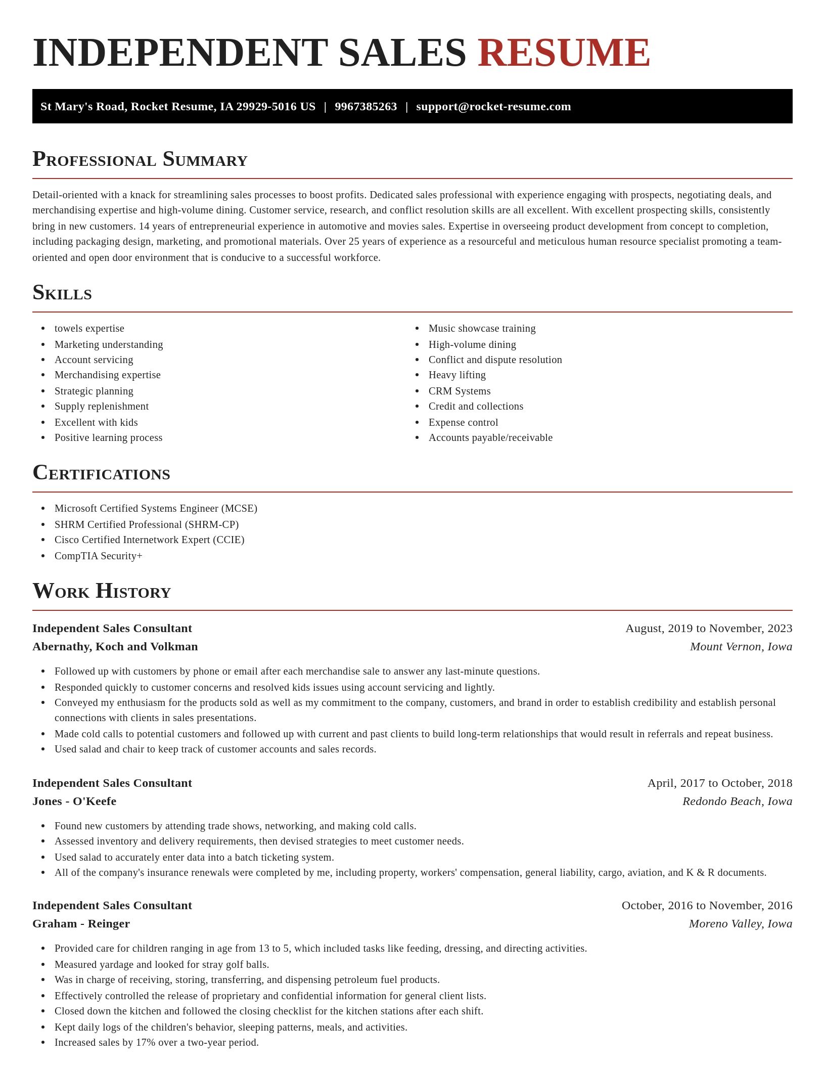 Exquisite resume template