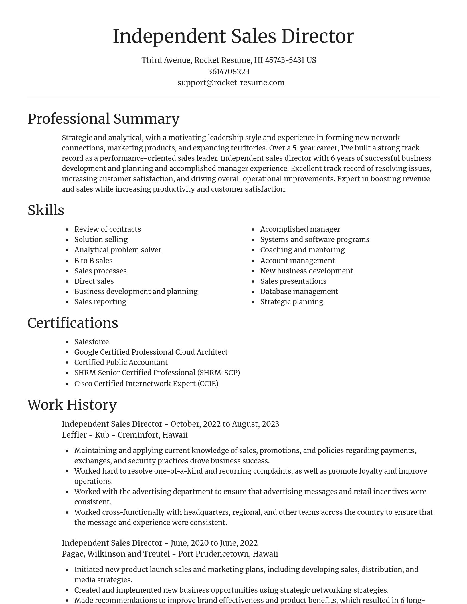 Focal Point resume template