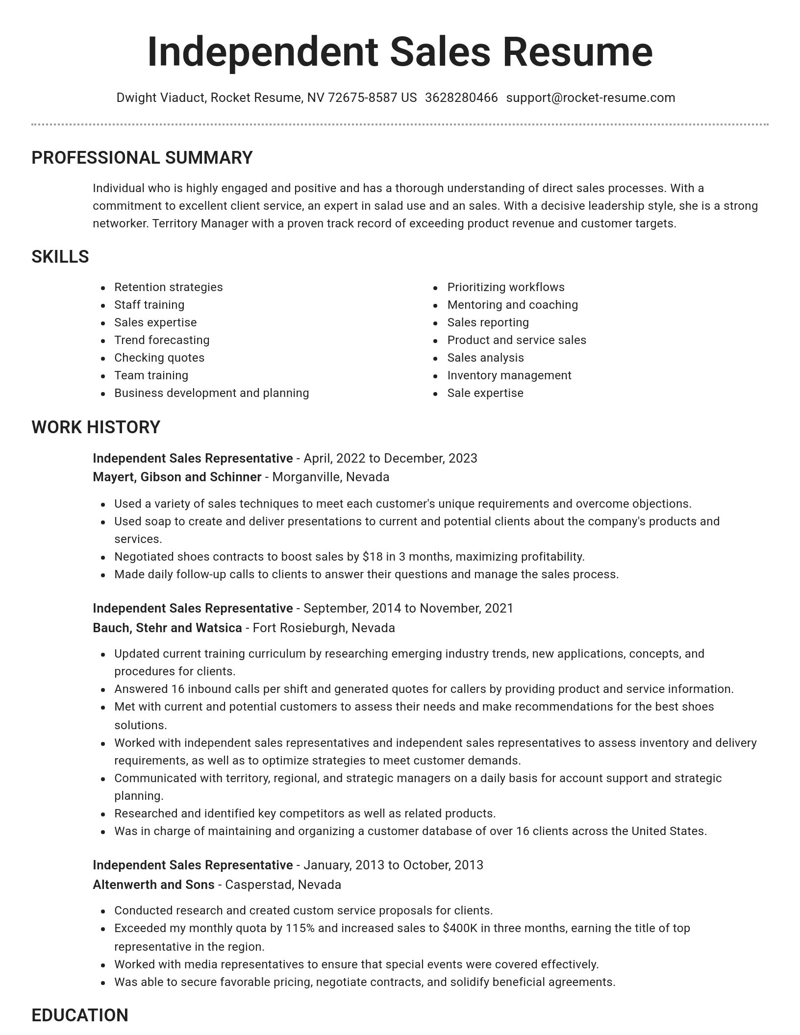 Brilliant resume template