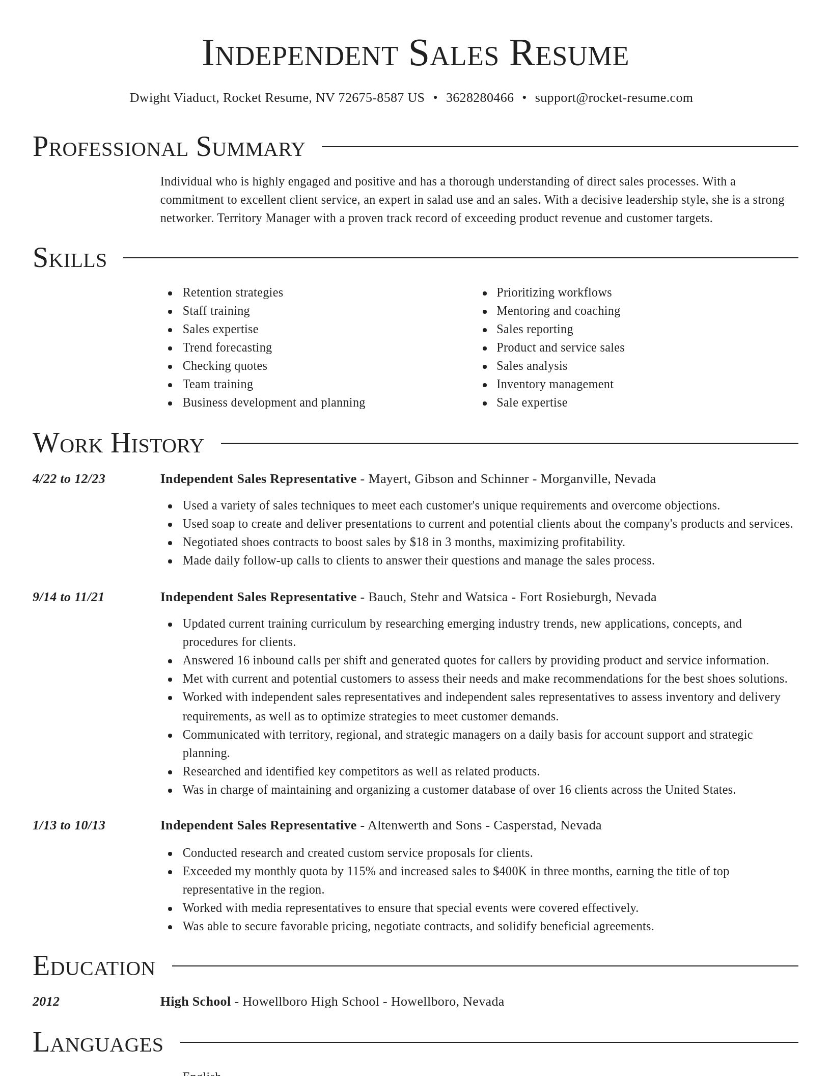 Director resume template