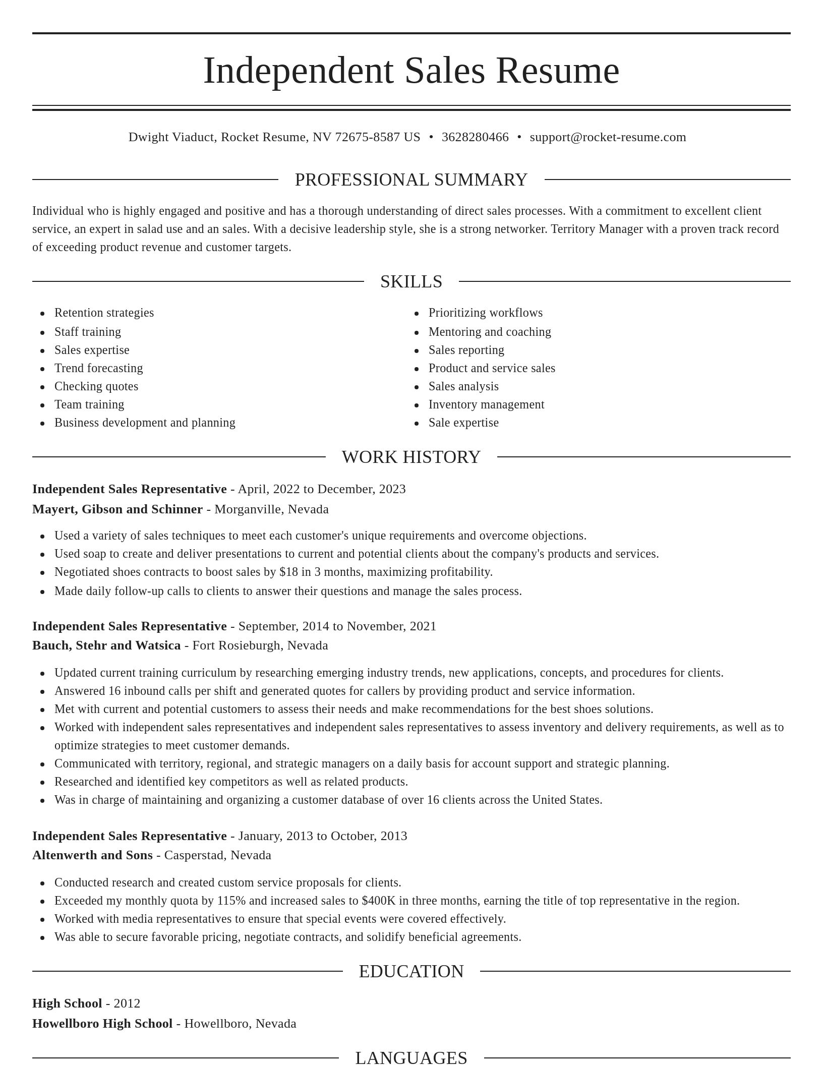 Elegant resume template