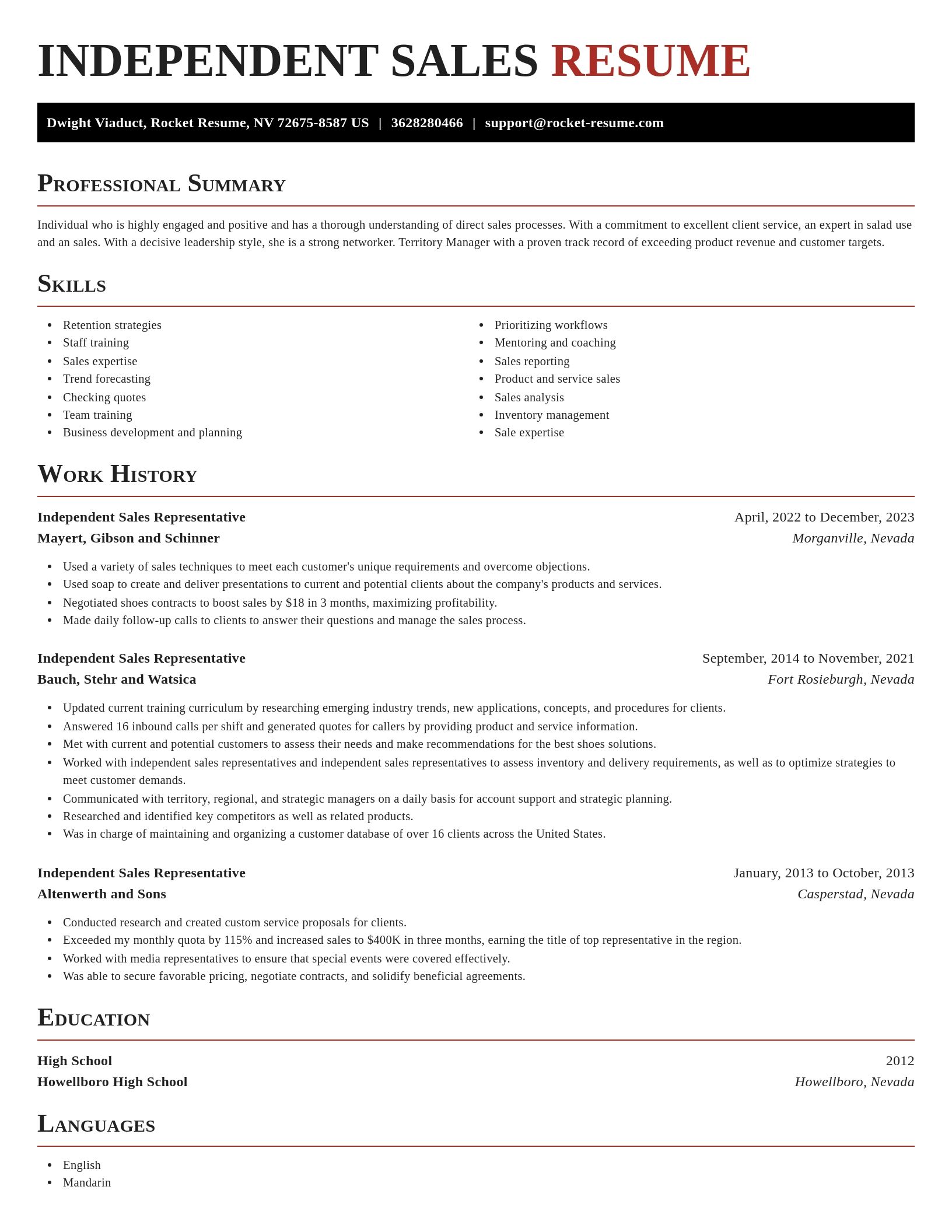 Exquisite resume template