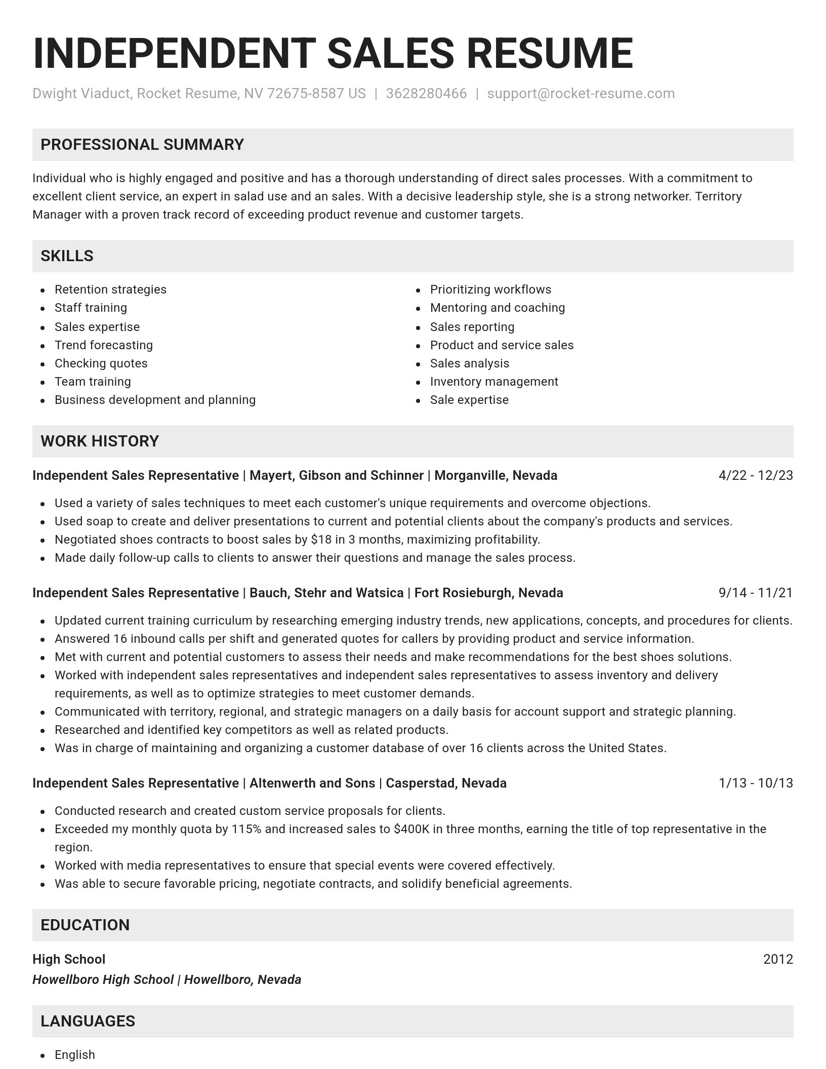 Genius resume template