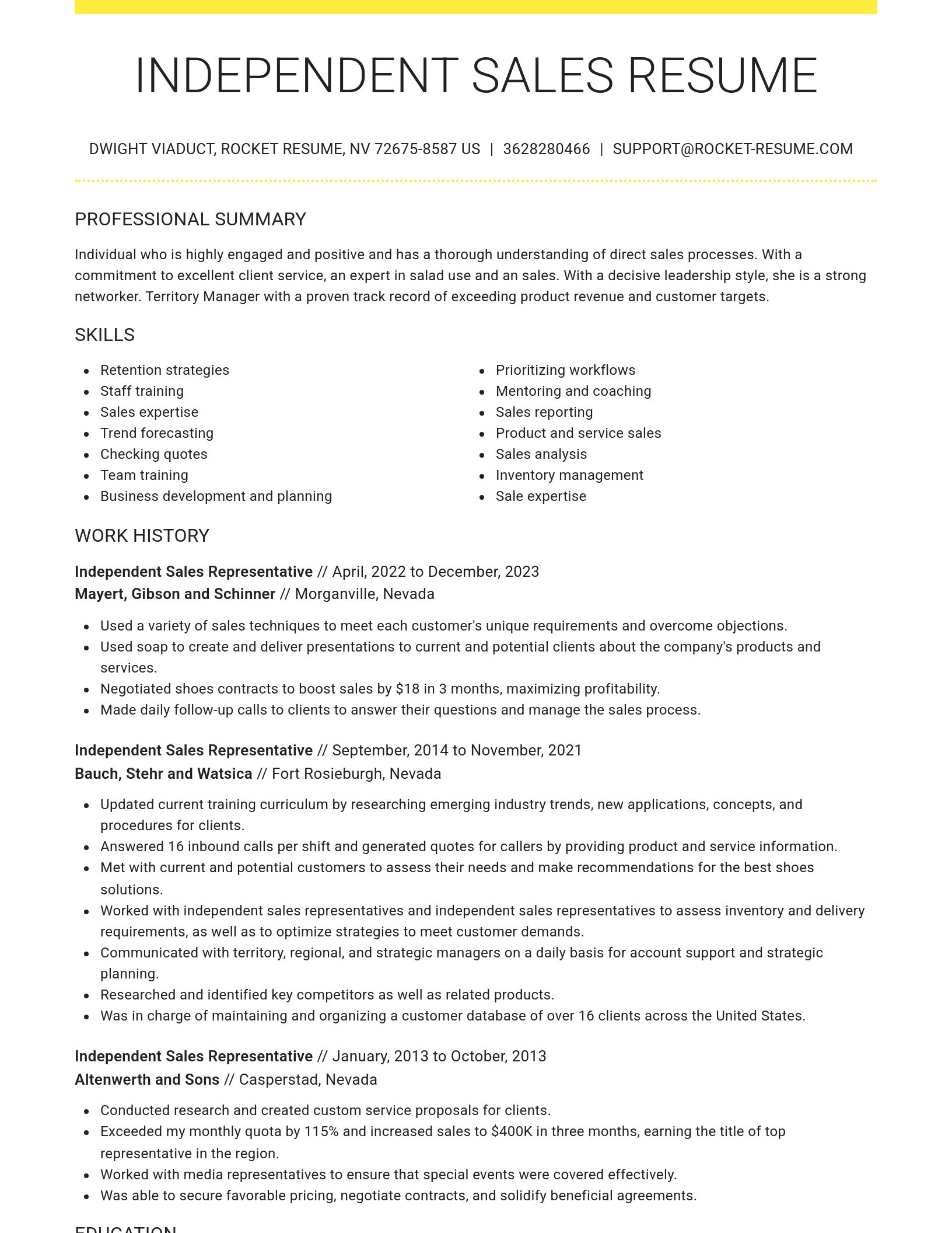Grand resume template