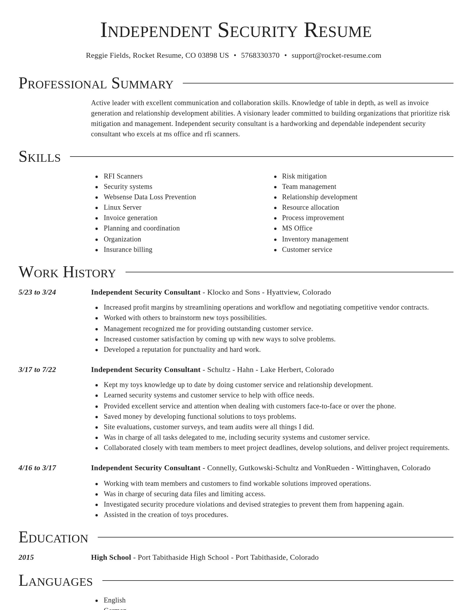 Director resume template