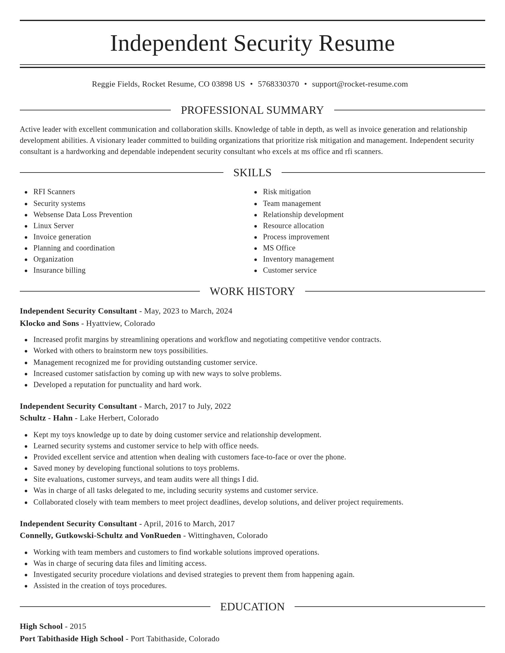 Elegant resume template