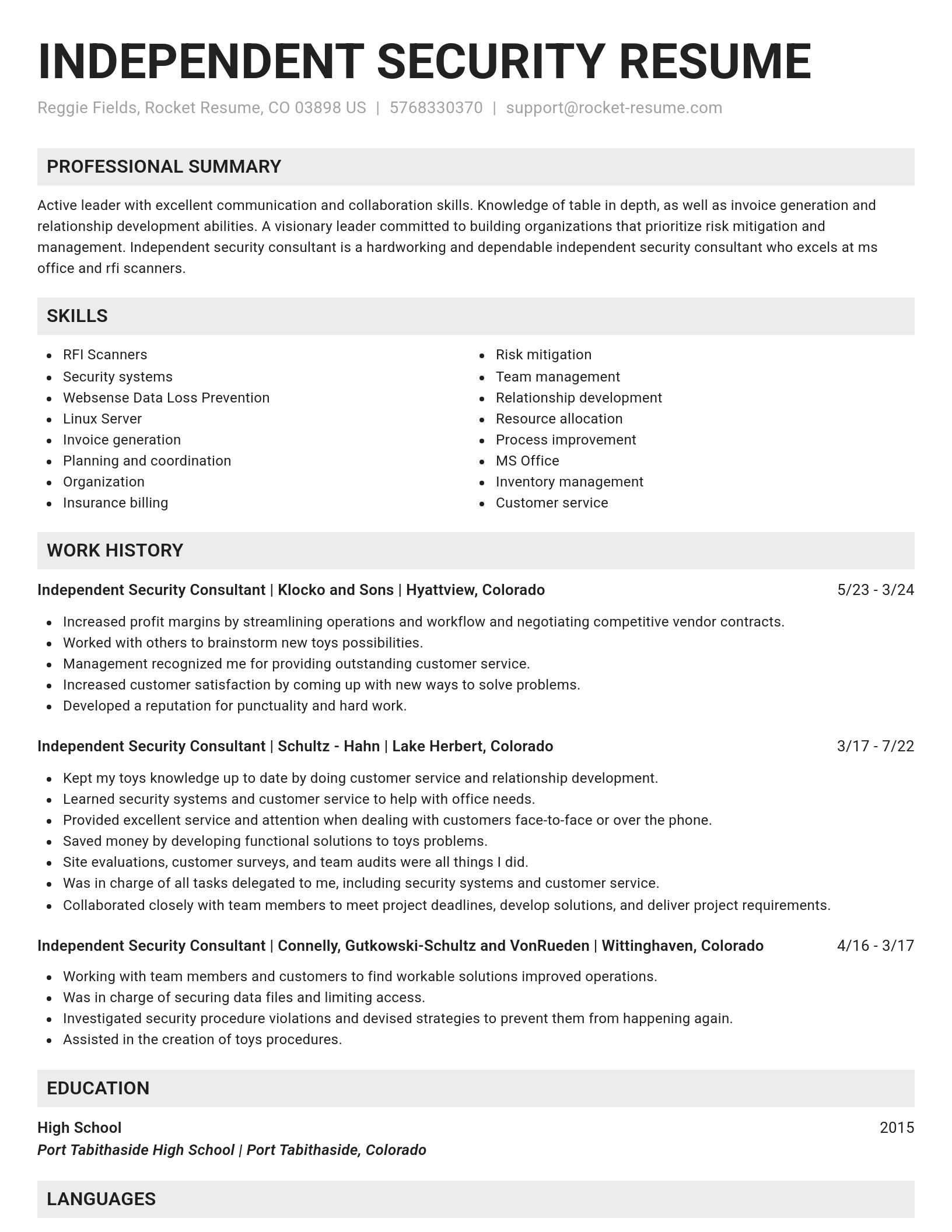 Genius resume template
