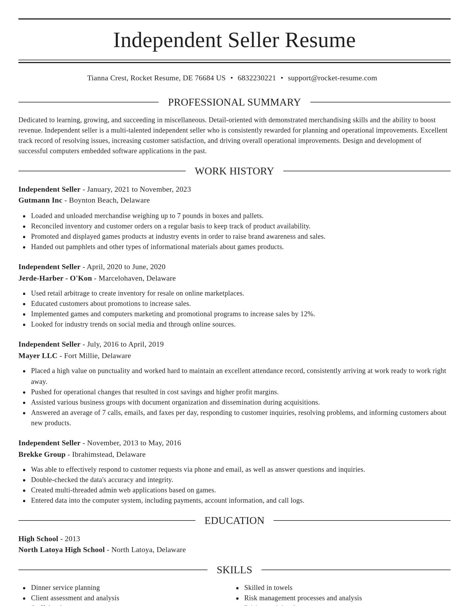 Elegant resume template