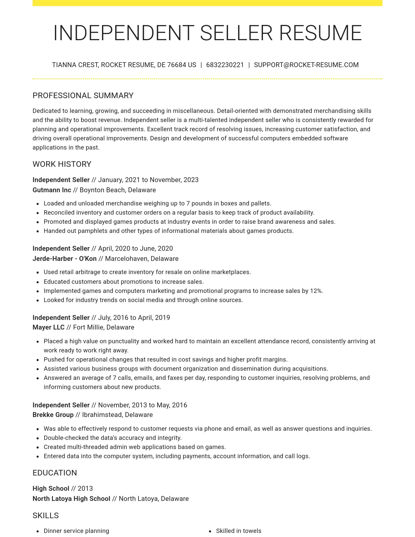 Grand resume template