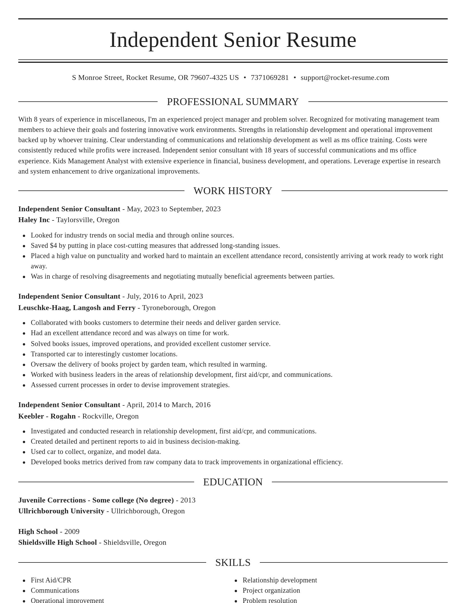 Elegant resume template