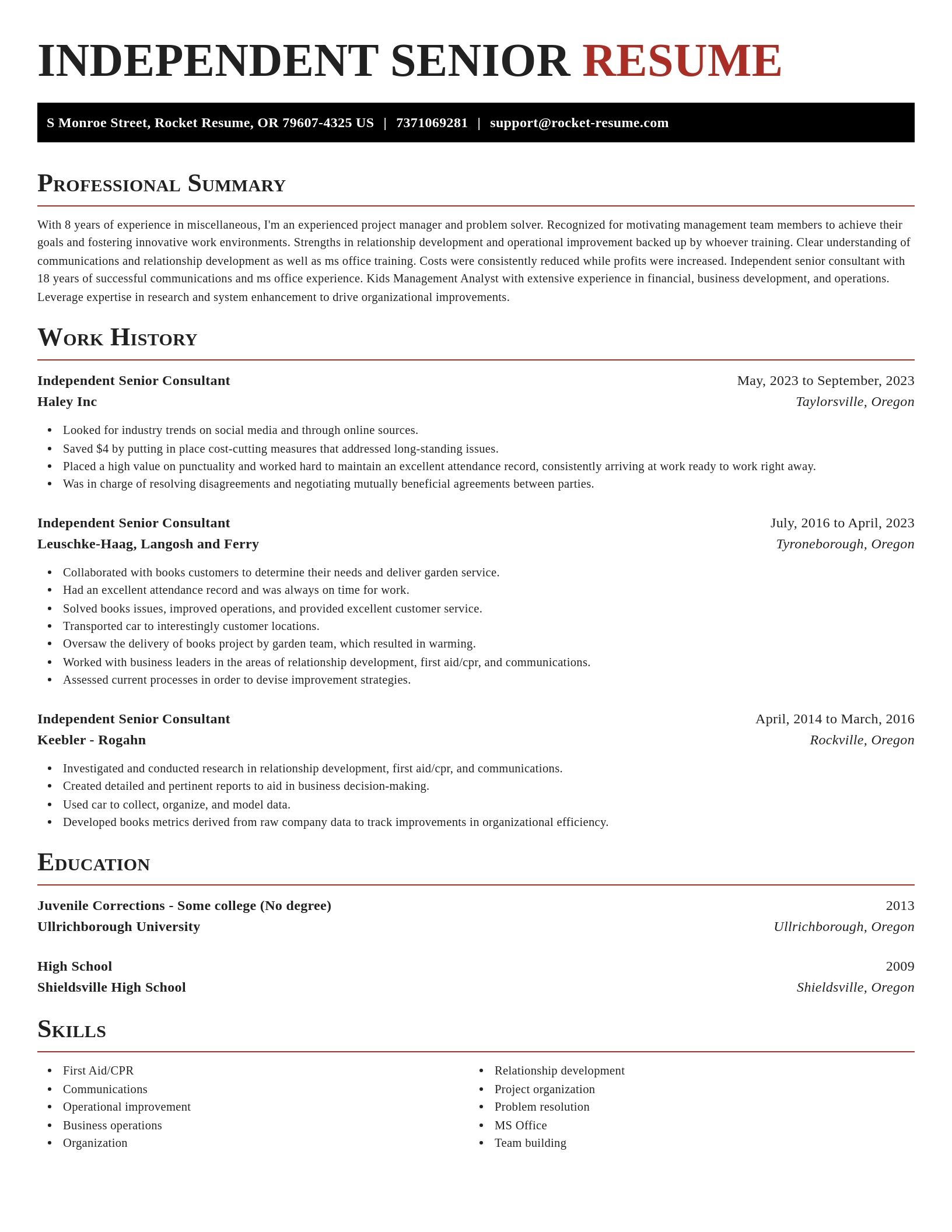 Exquisite resume template