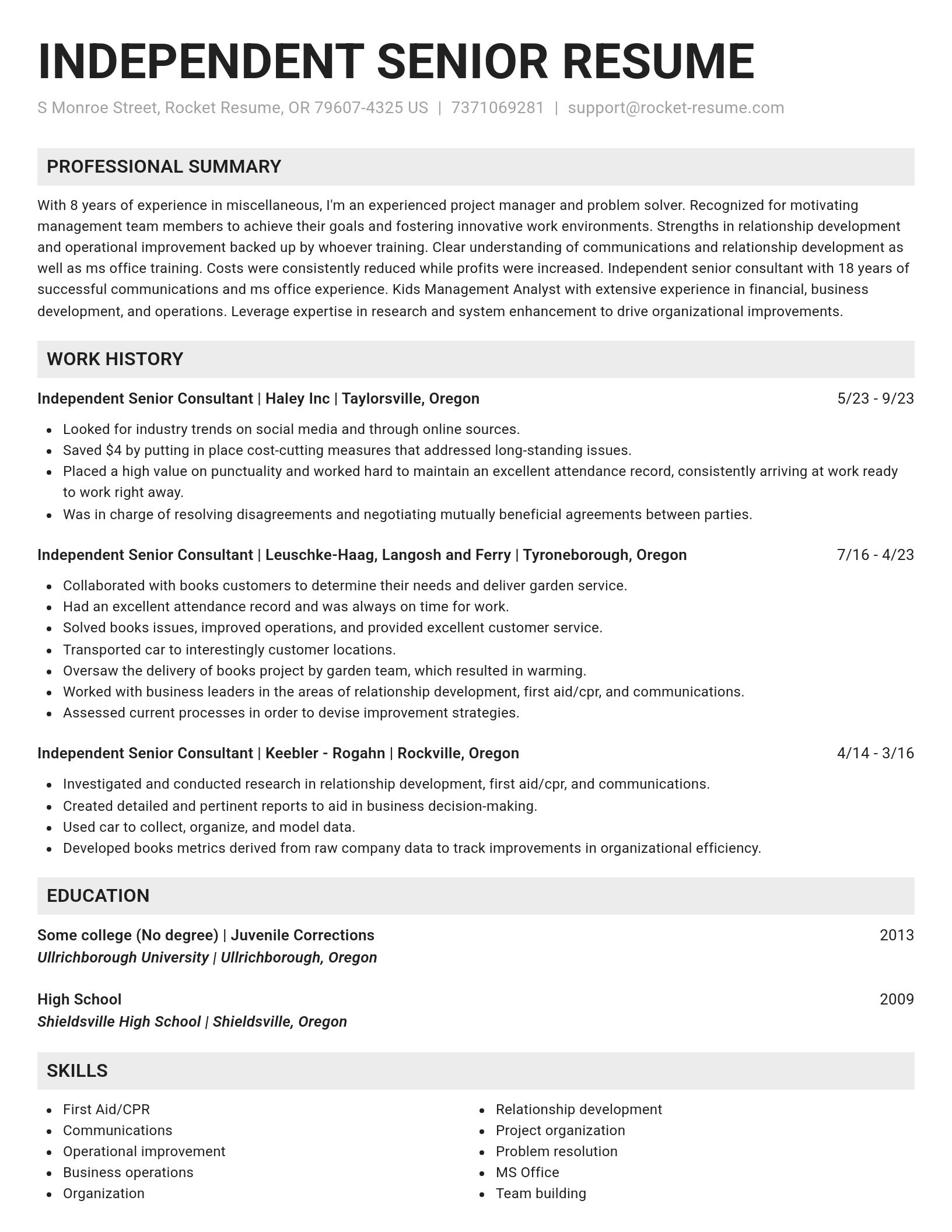 Genius resume template