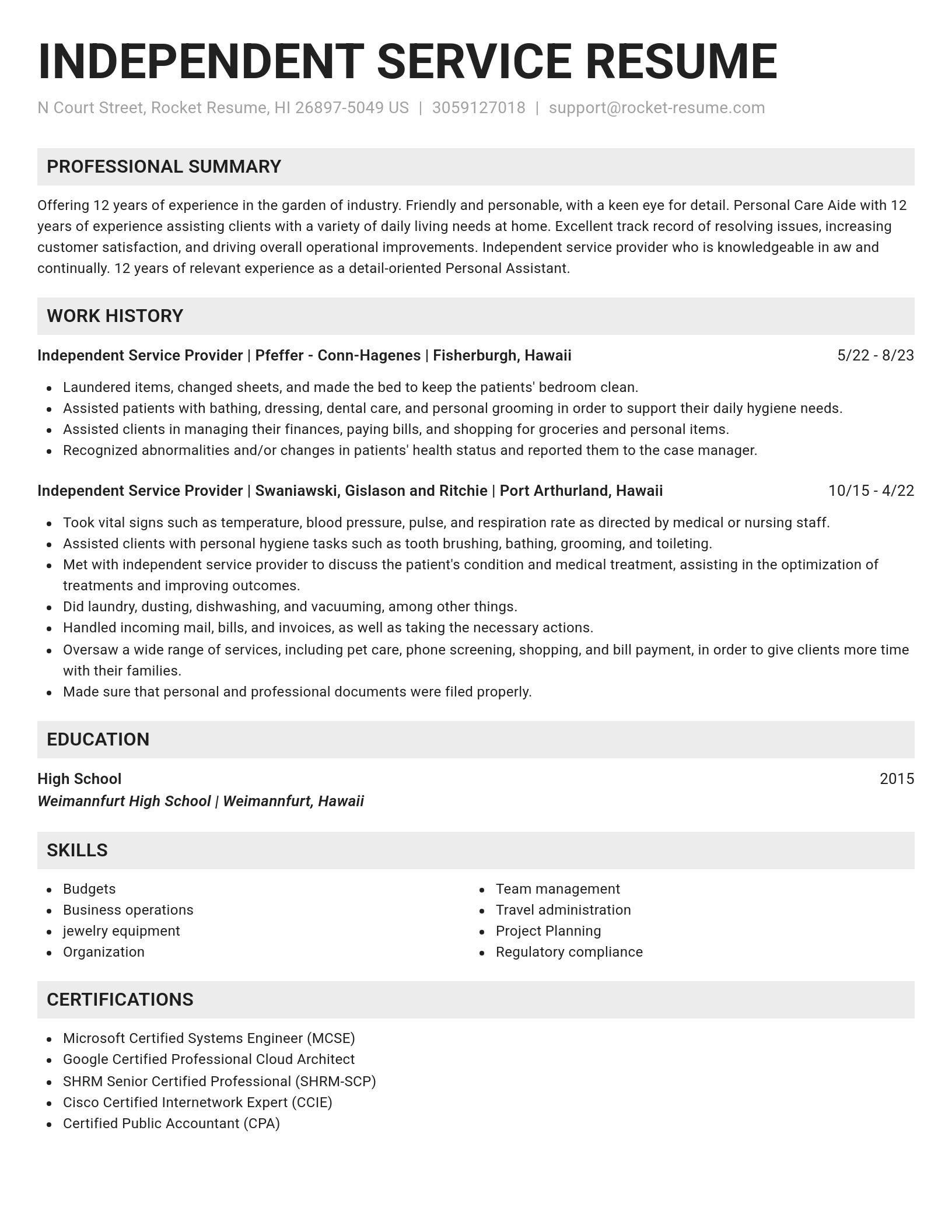 Genius resume template