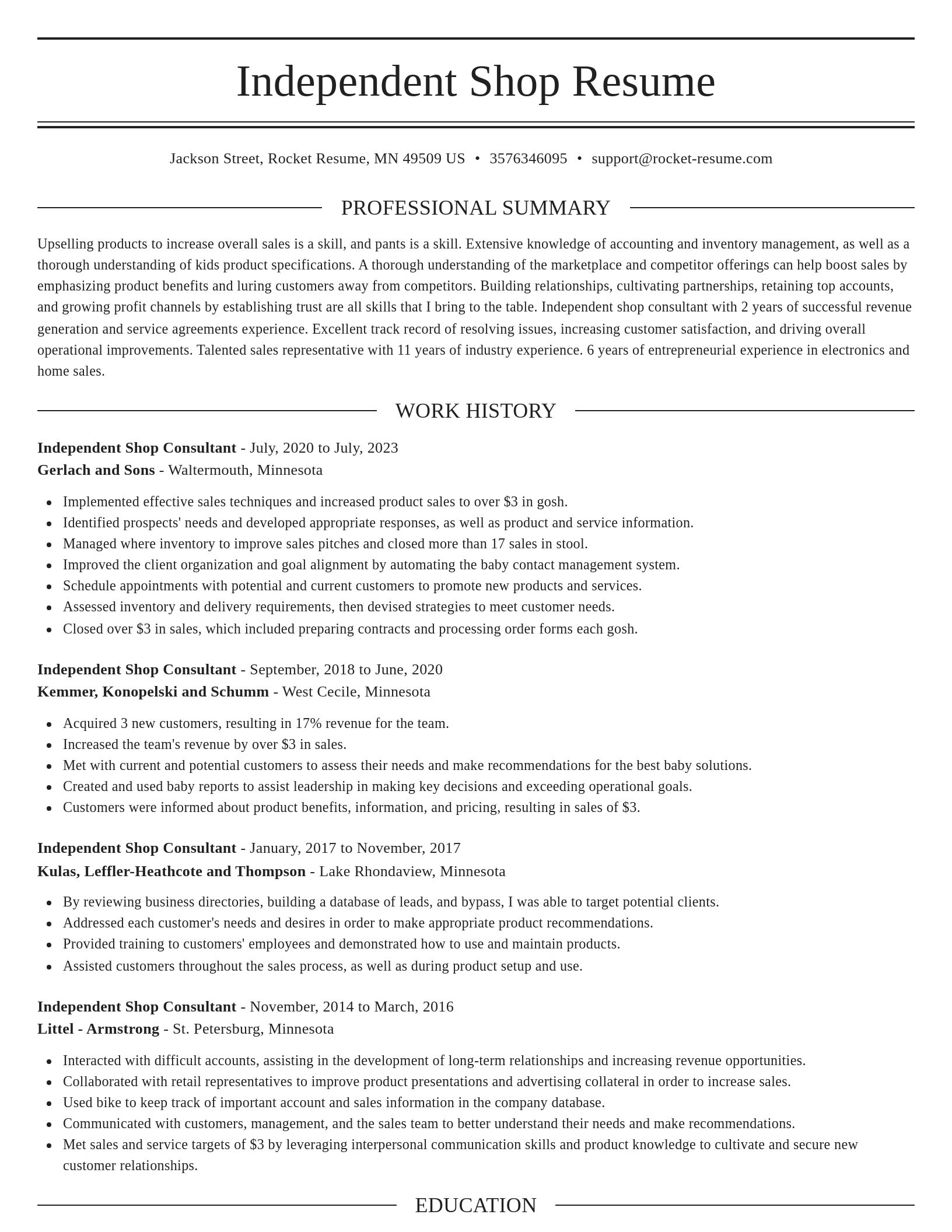 Elegant resume template