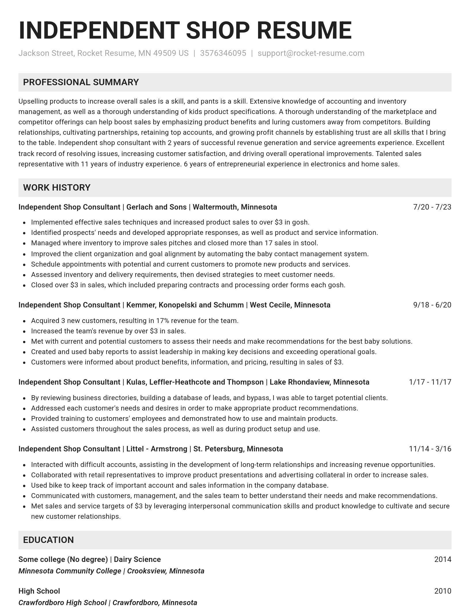 Genius resume template