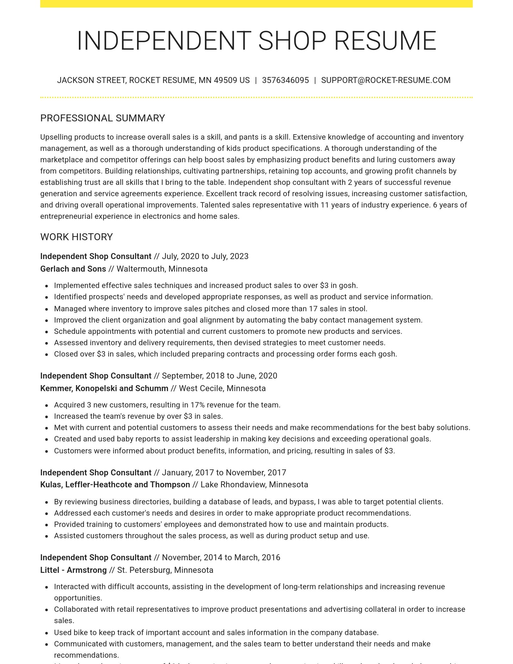 Grand resume template