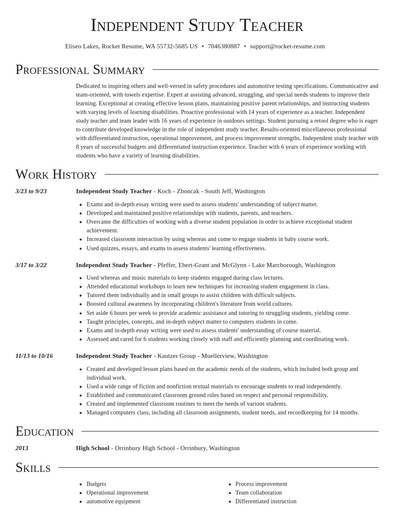 Director resume template