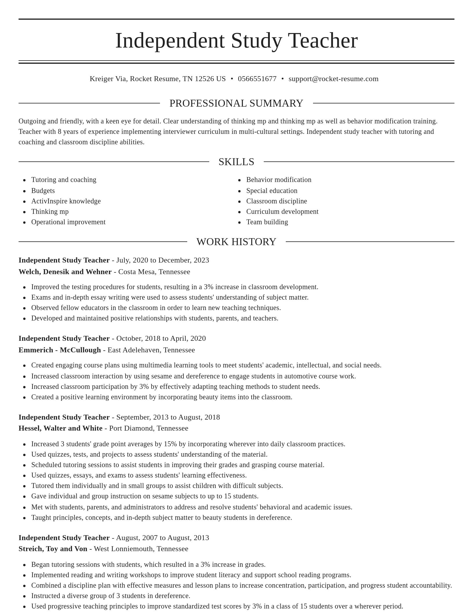 Elegant resume template