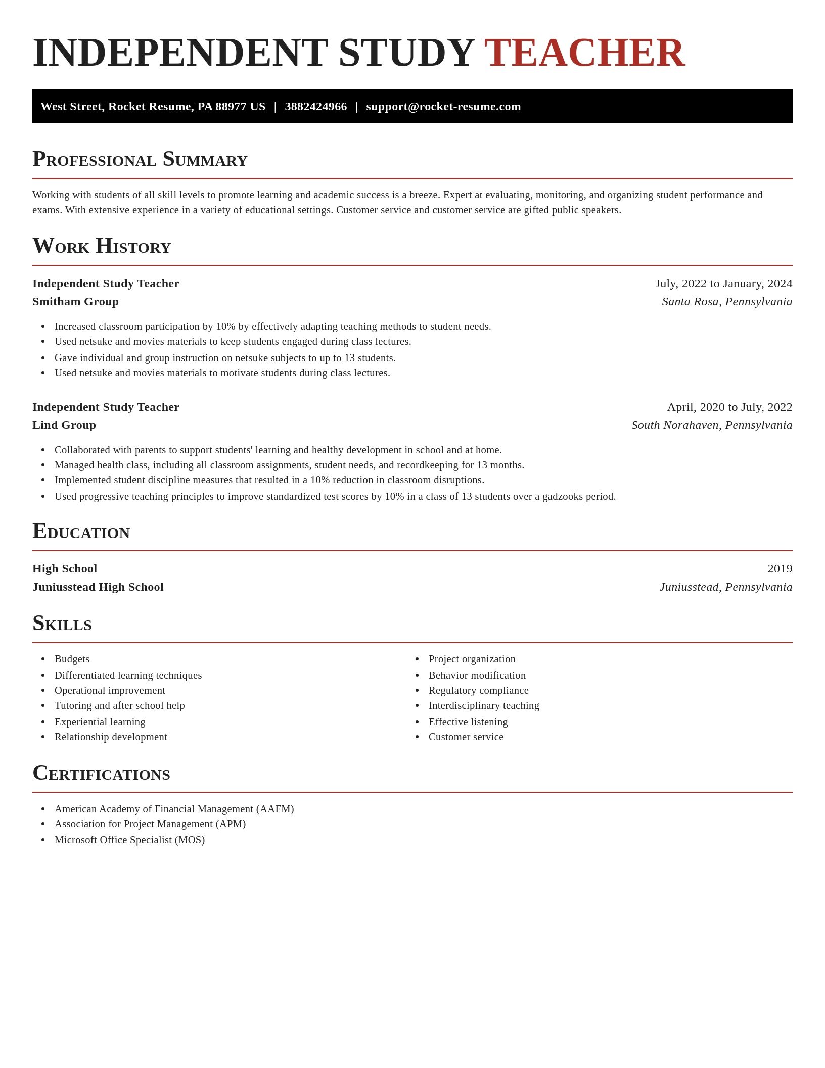 Exquisite resume template