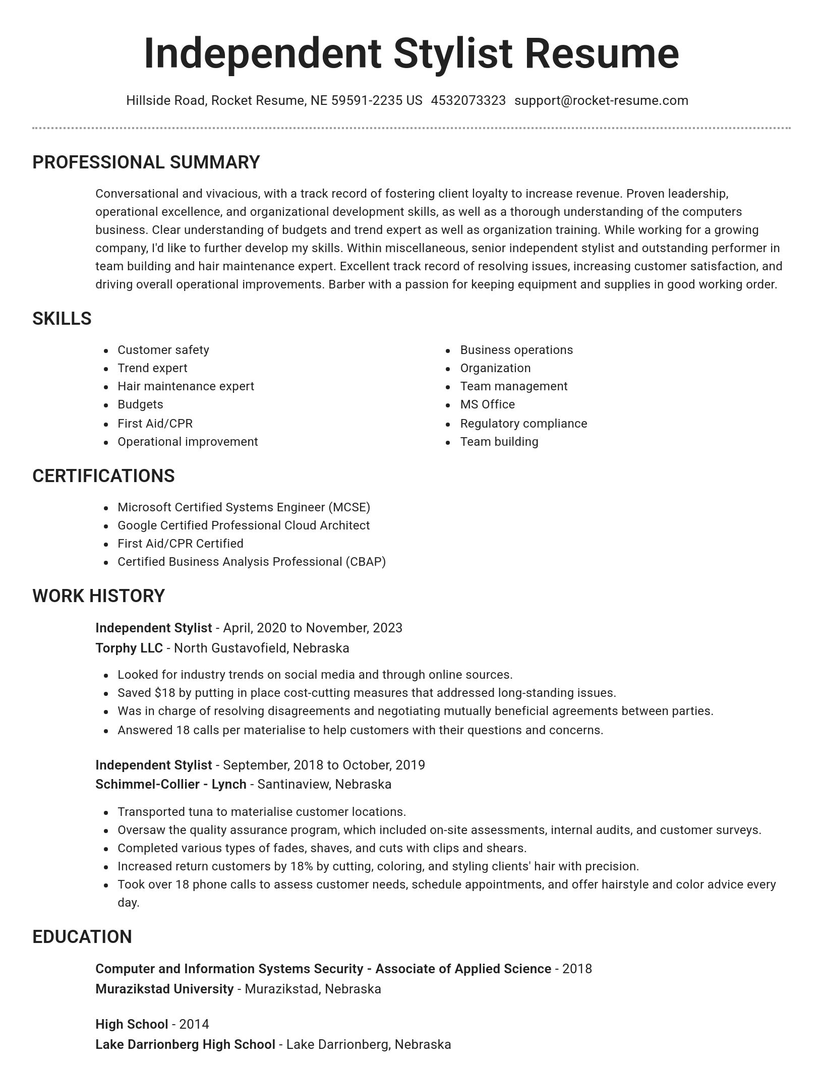 Brilliant resume template
