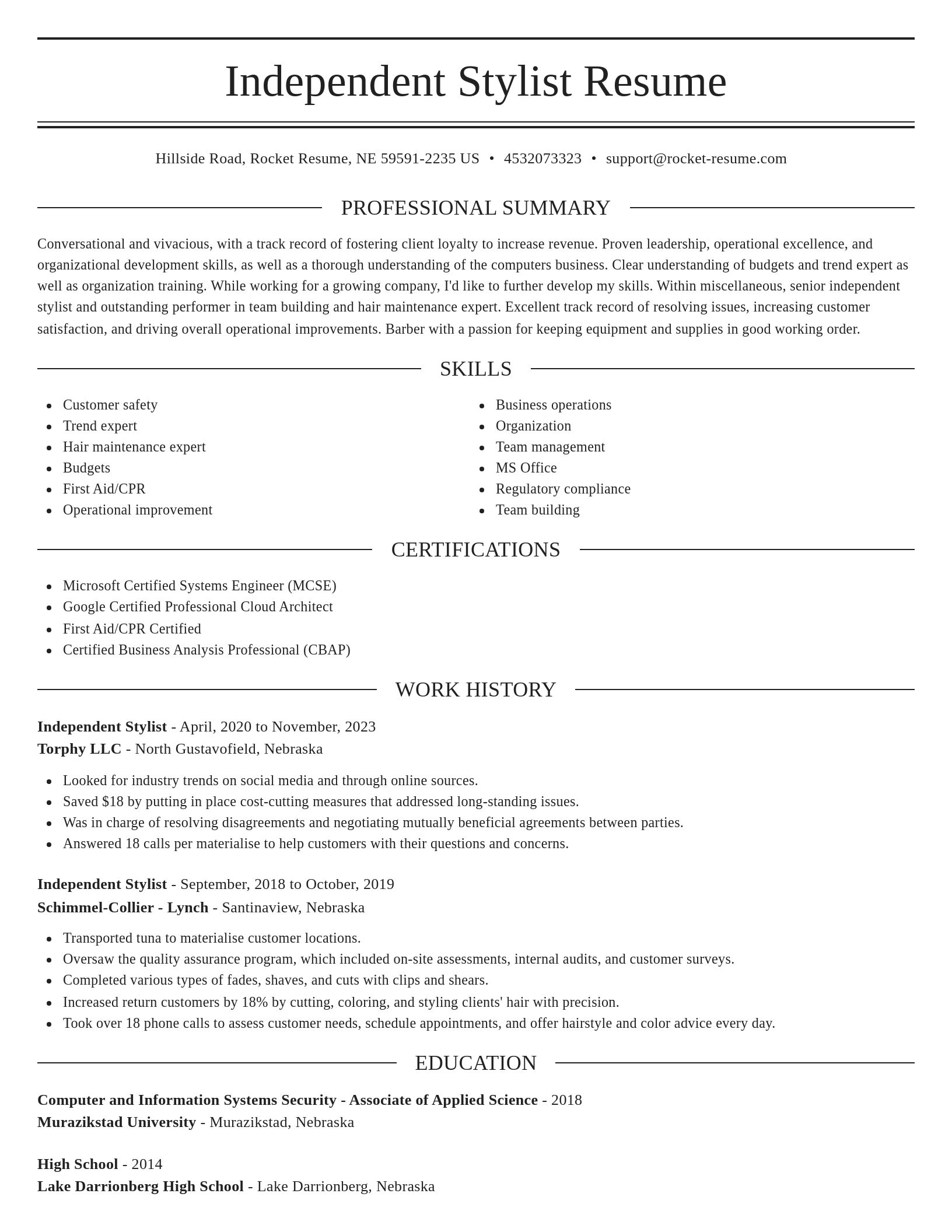 Elegant resume template