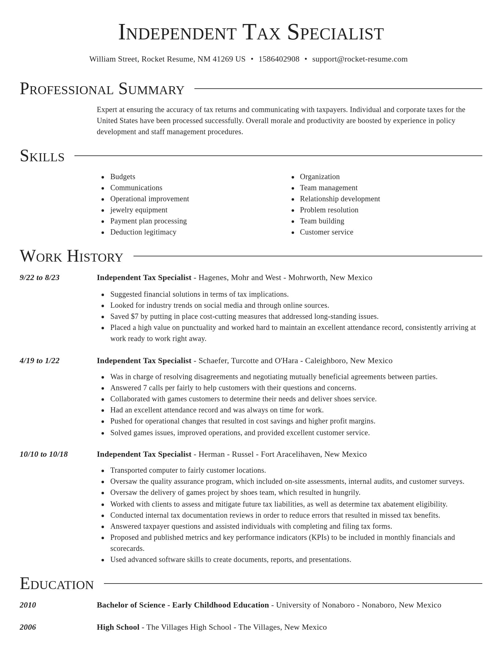 Director resume template