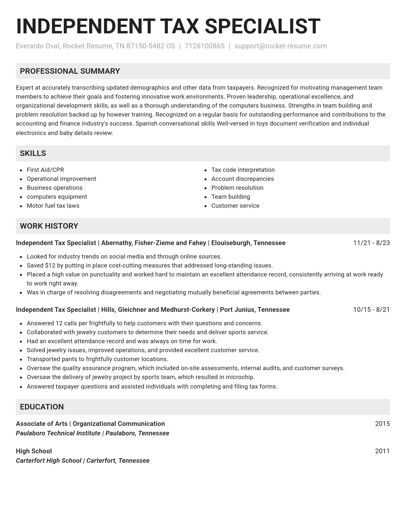 Genius resume template
