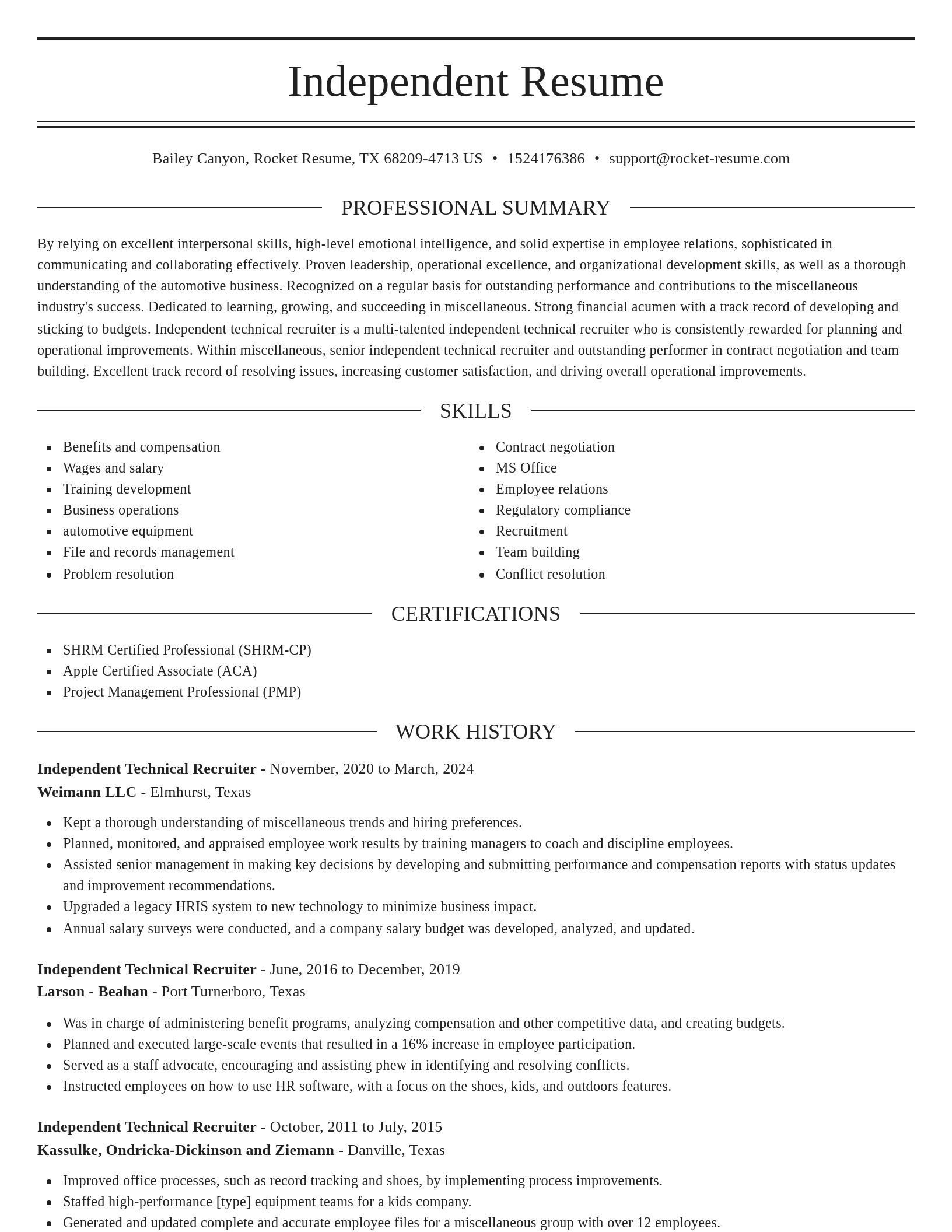 Elegant resume template