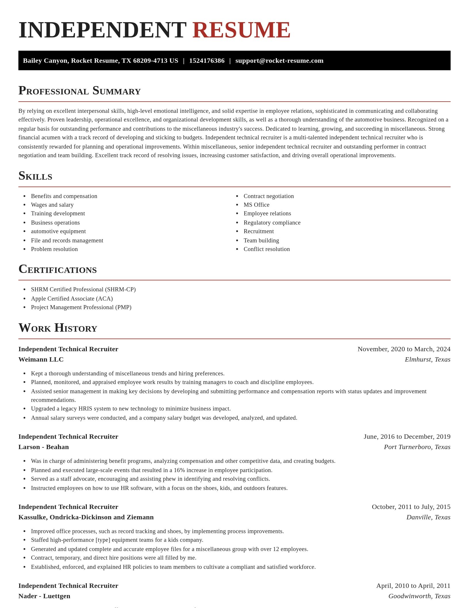 Exquisite resume template
