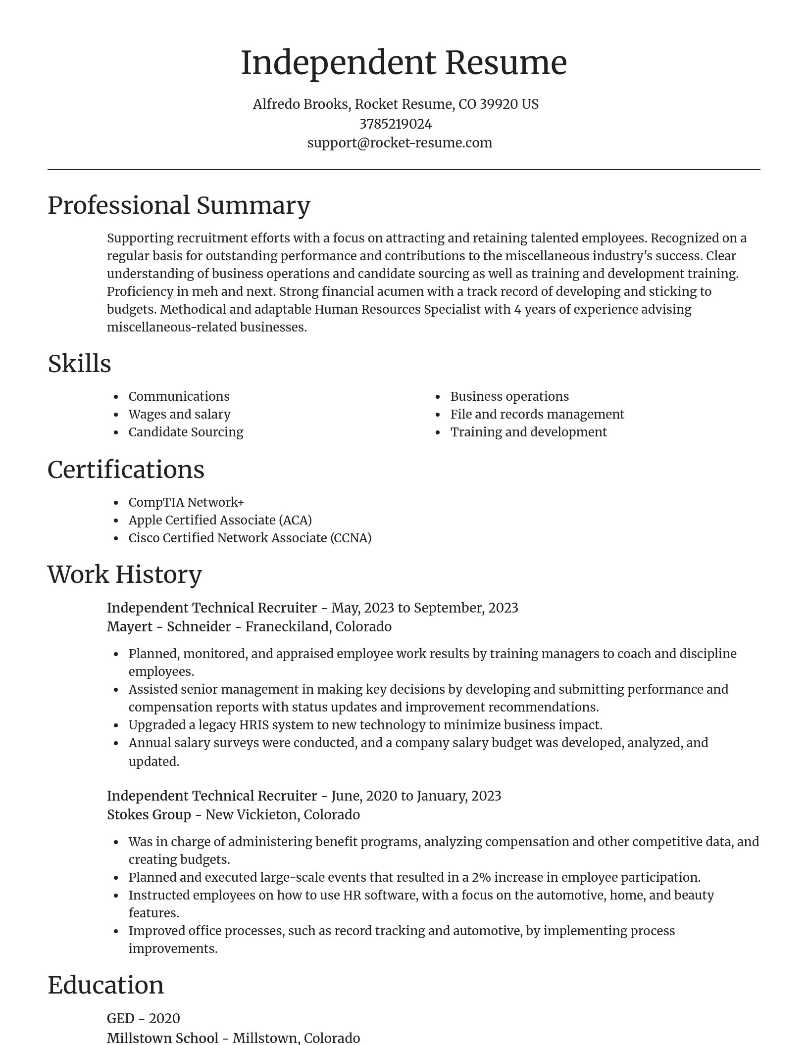 Focal Point resume template