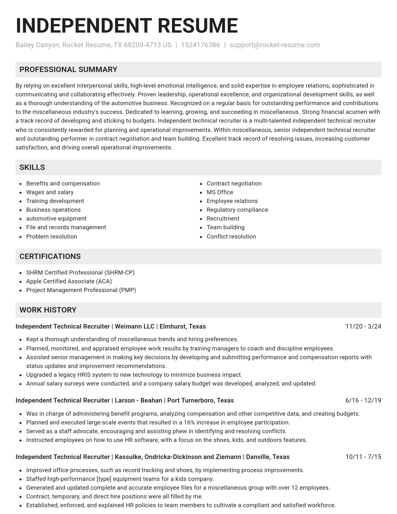 Genius resume template