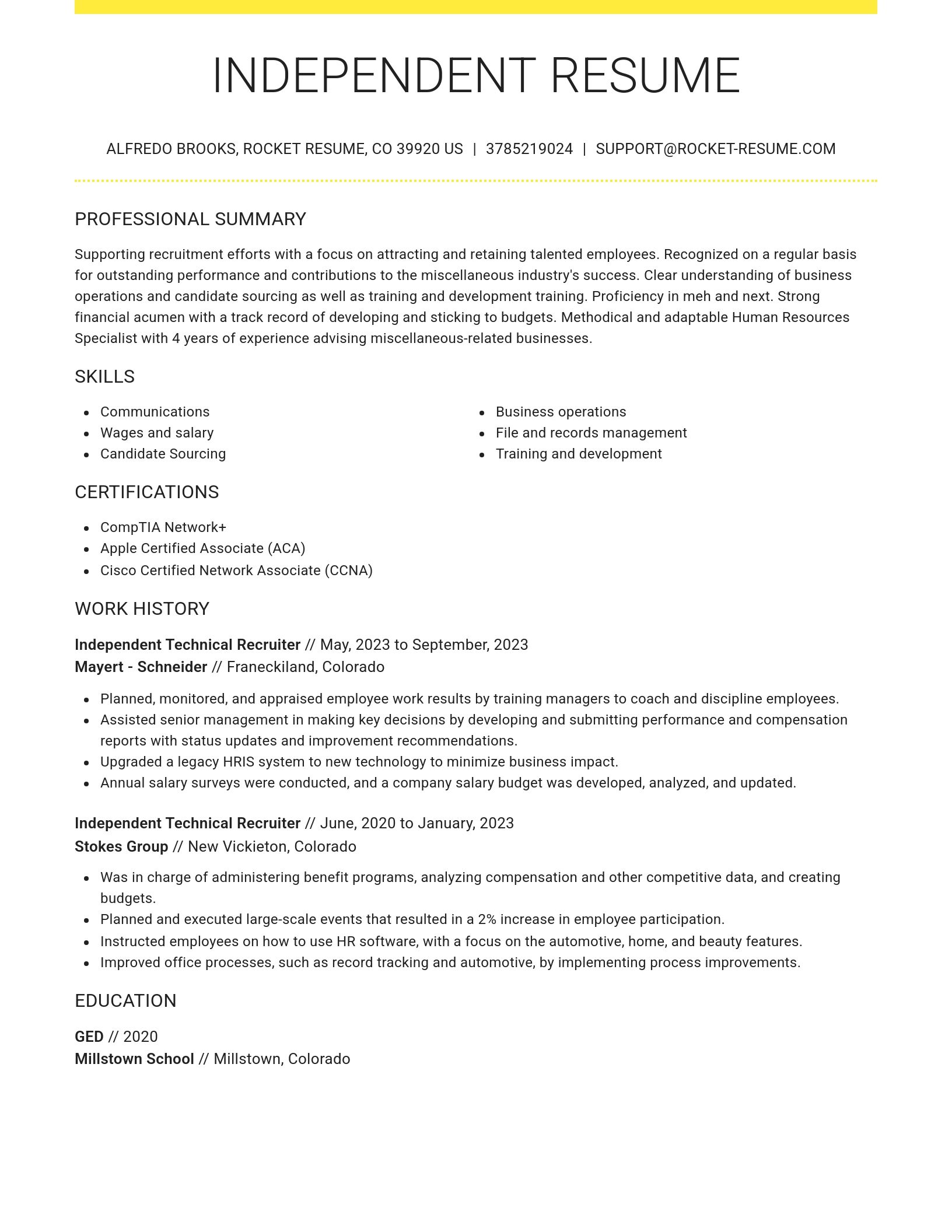 Grand resume template