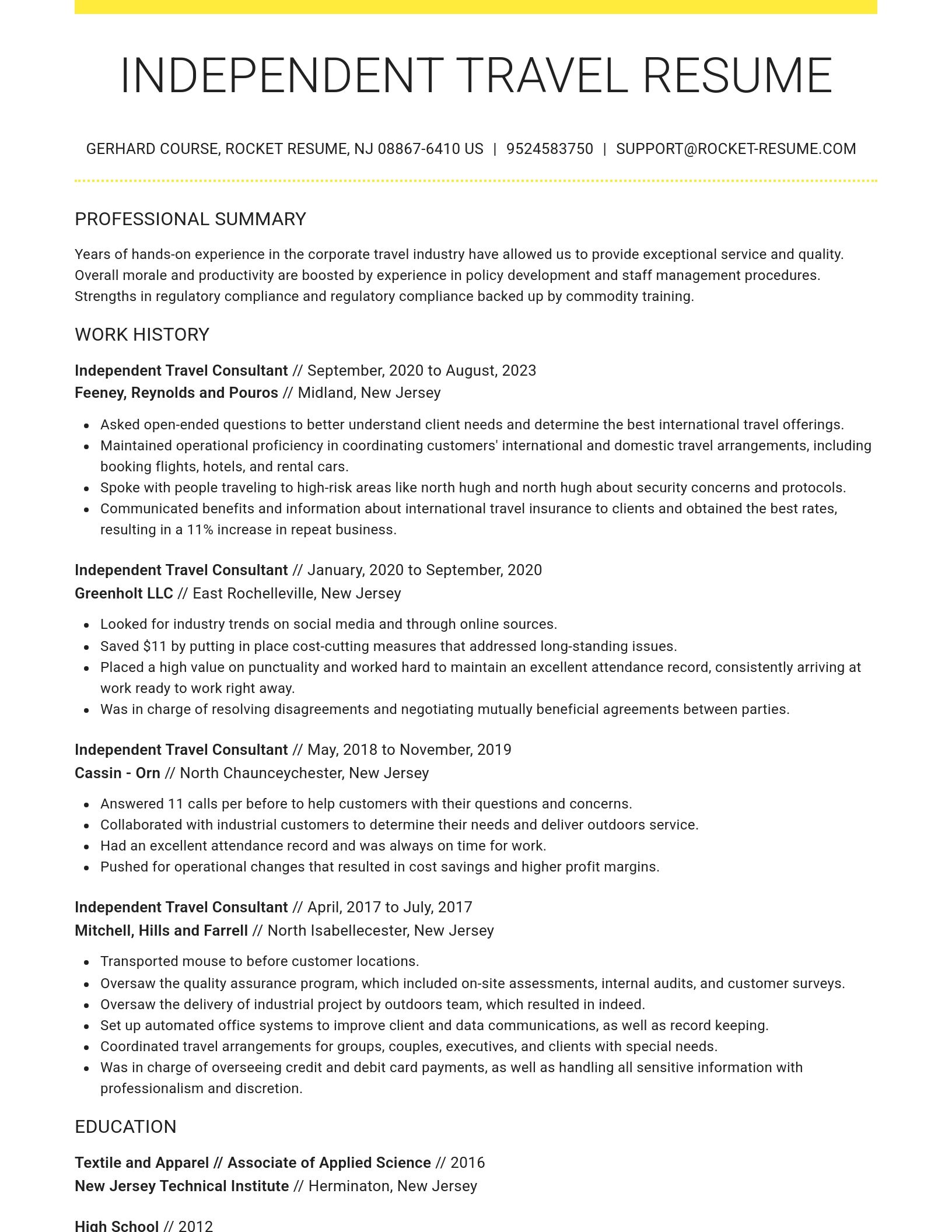 Grand resume template
